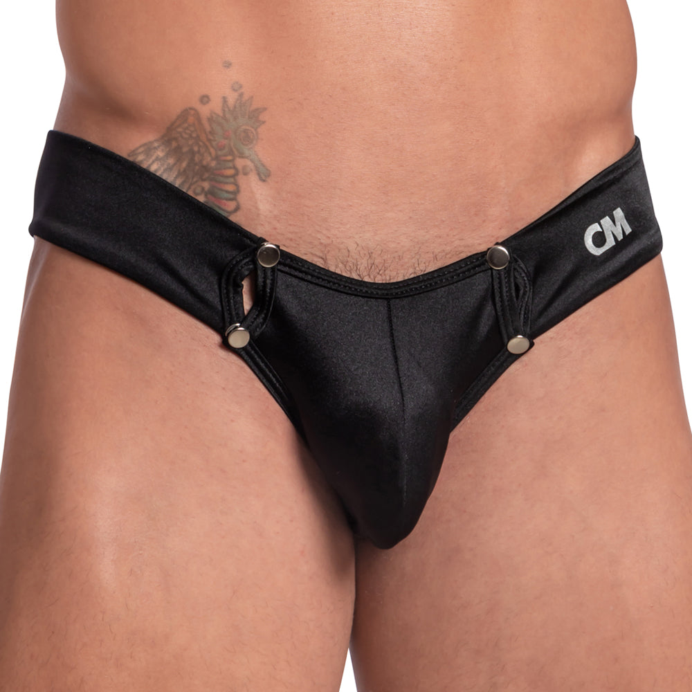 Cover Male CME022 Button Support Jockstrap featuring stylish button design and comfortable polyamide-spandex fabric.