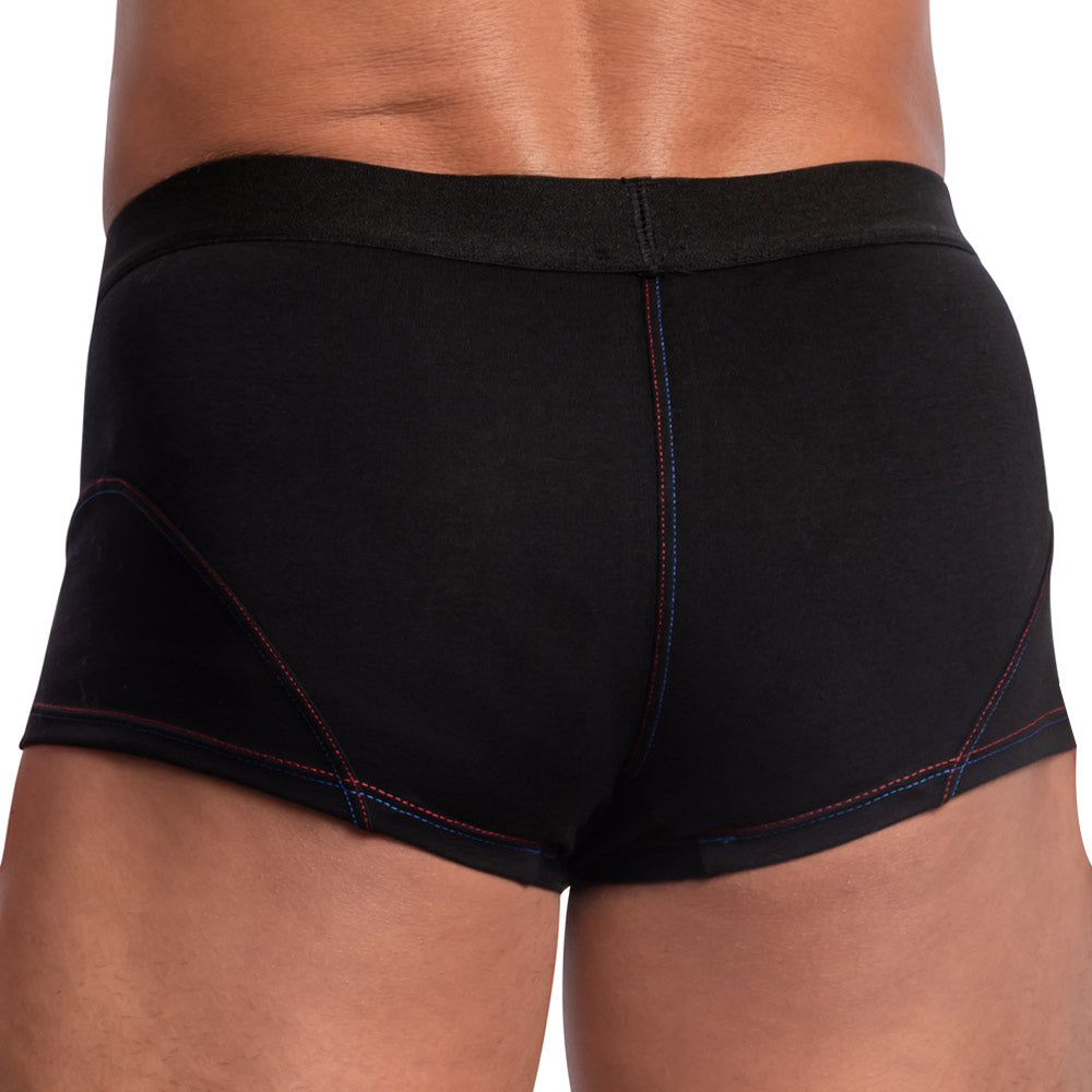 Edipous EDG030 Bi-Color Sports Boxer Trunk featuring a soft cotton and spandex blend, designed for comfort and style in active wear.