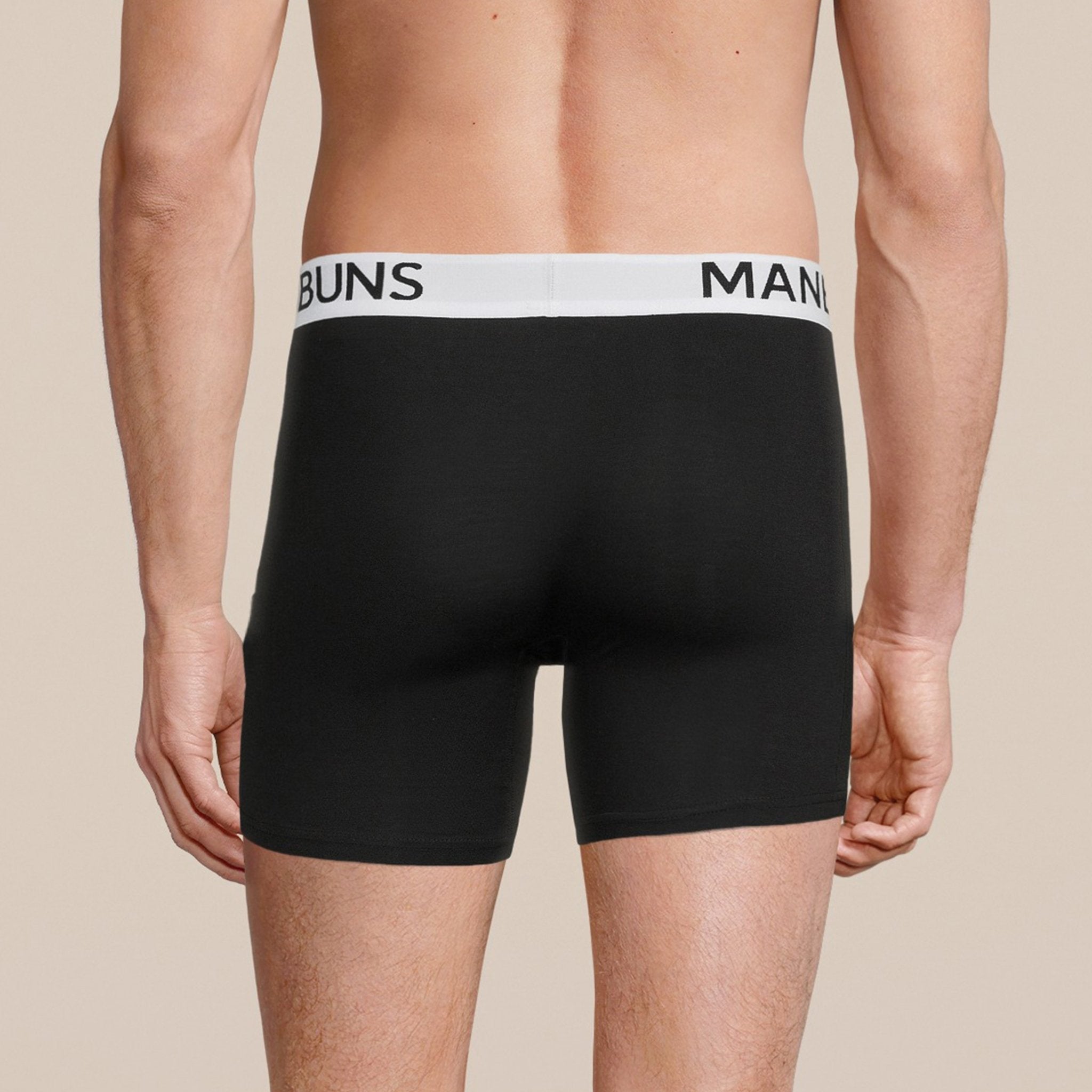 Men's Classic Black Boxer Brief Underwear featuring a supportive pouch, made from breathable microfiber for comfort and moisture-wicking technology.