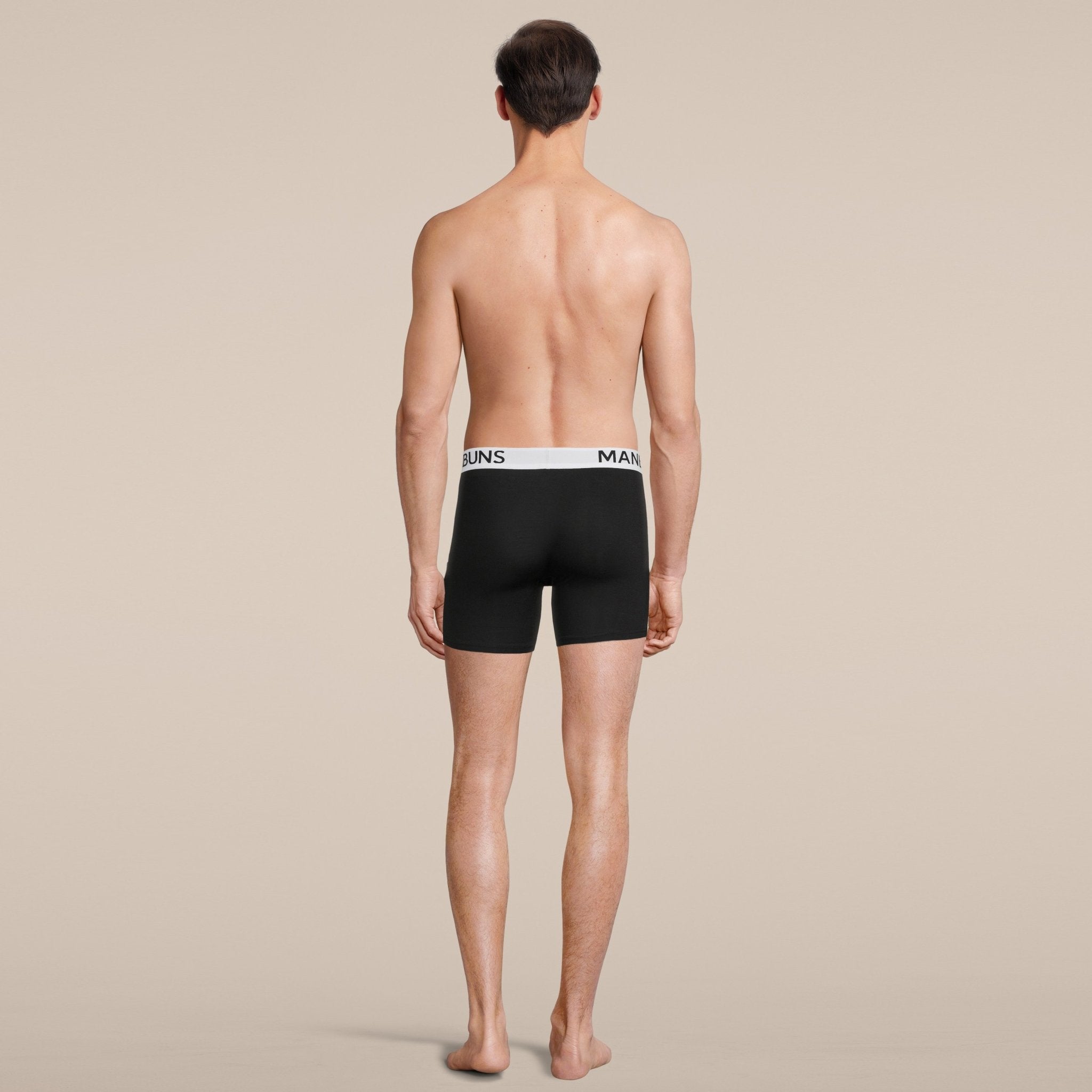 Men's Classic Black Boxer Brief Underwear featuring a supportive pouch, made from breathable microfiber for comfort and moisture-wicking technology.