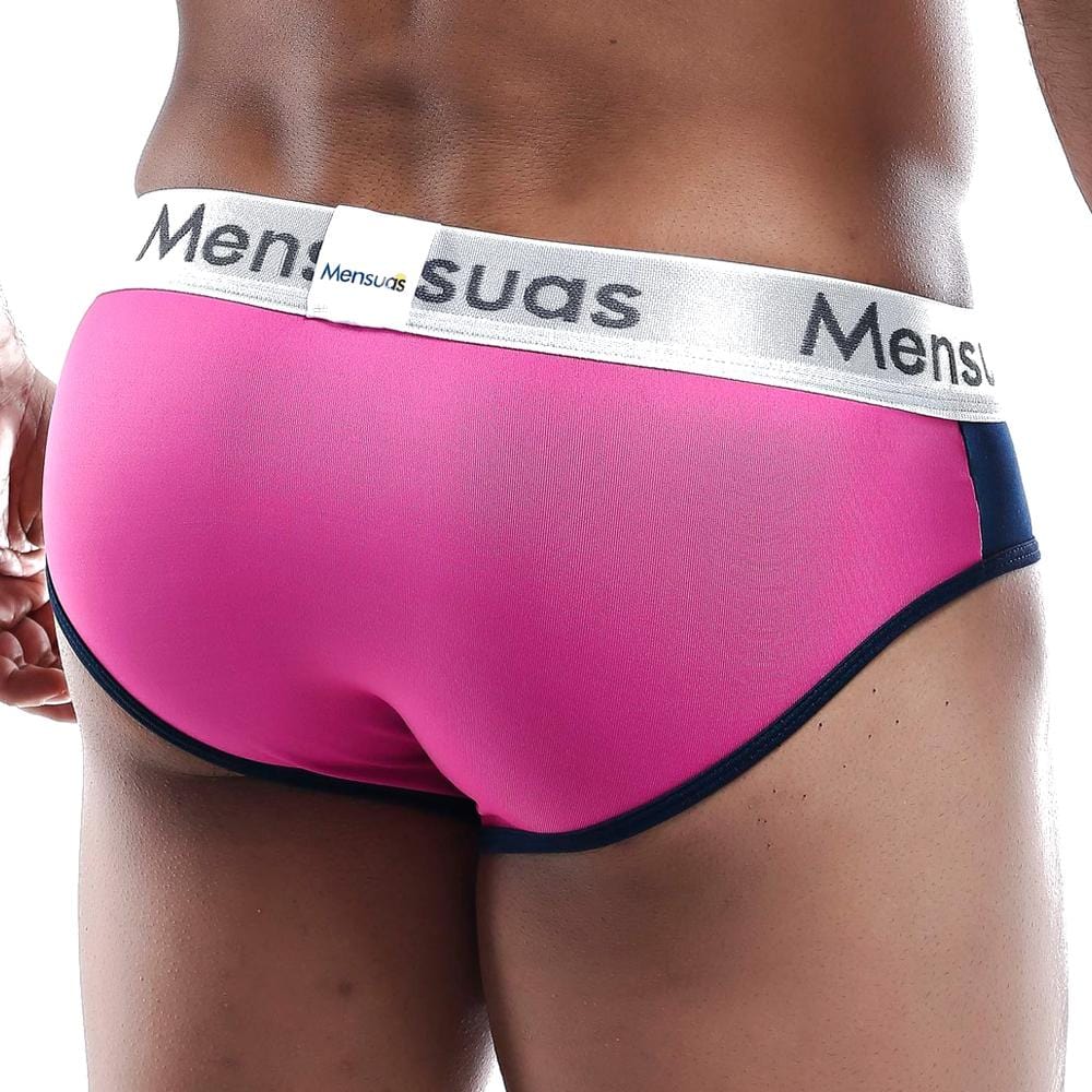 Mensuas MNJ010 Brief in Turquoise and White, showcasing a sleek design and textured fabric for comfort and style.