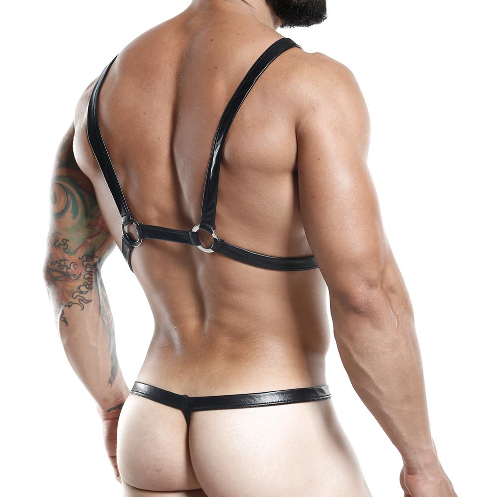 Miami Jock MJU002 Accessory harness featuring a sexy design with metal adjustment rings, made from polyester and spandex.