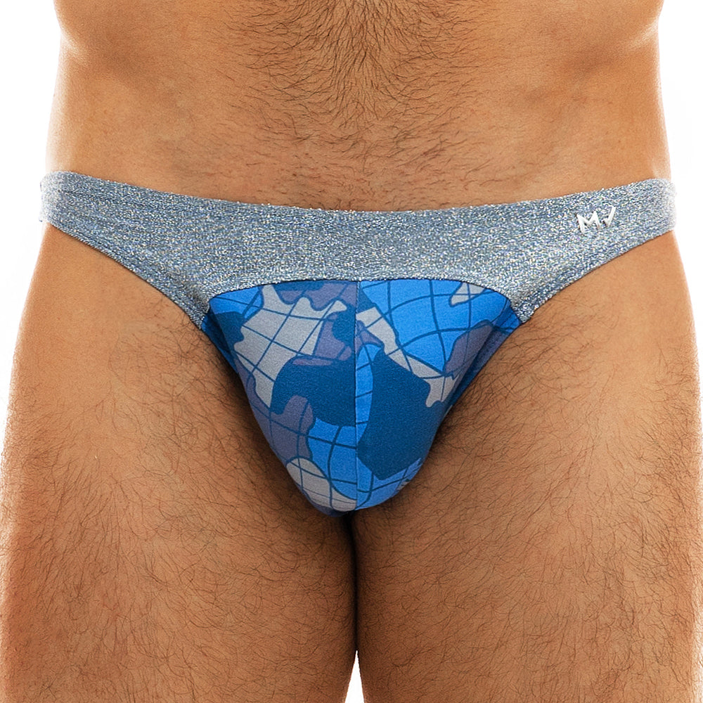 Modus Vivendi 11013 Trapped Camo Low Cut Brief showcasing stylish camo pattern and comfortable fit.