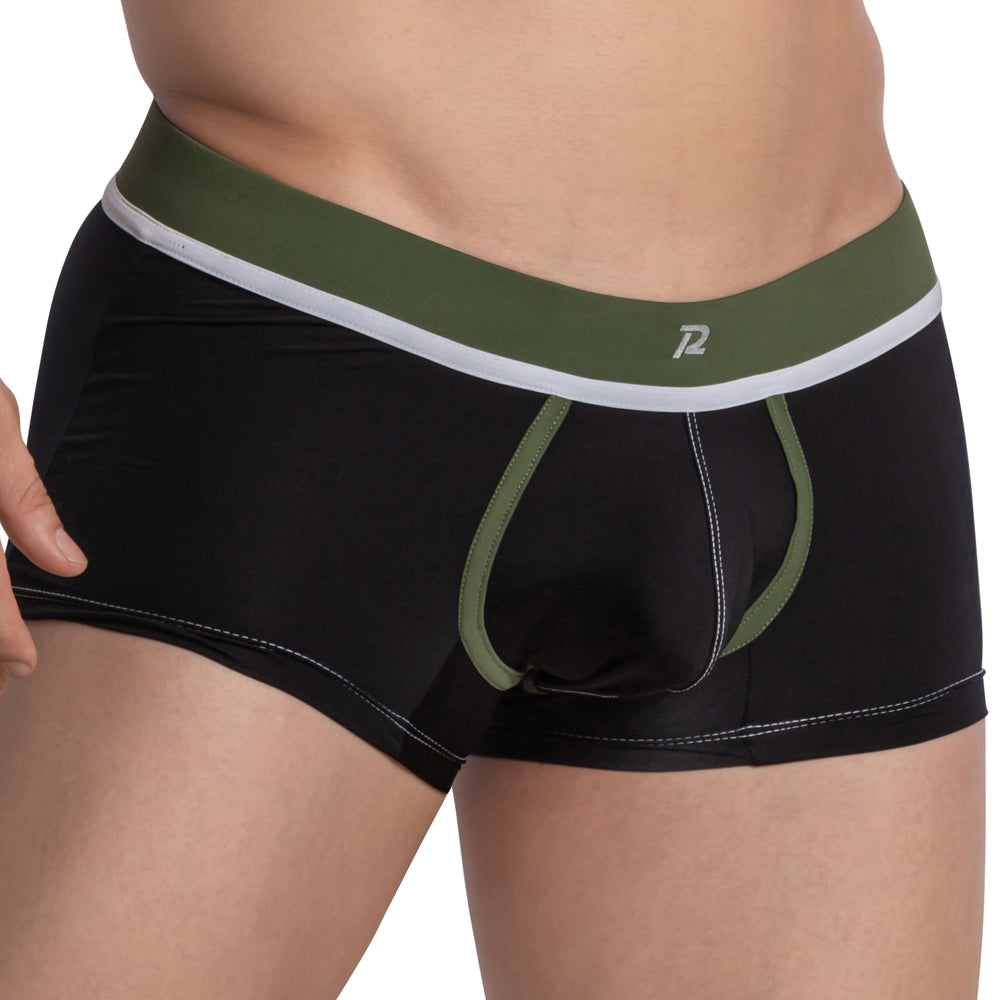 Pistol Pete PPG042 Dual Color Waistband Boxer featuring a stylish dual color waistband and soft fabric blend.