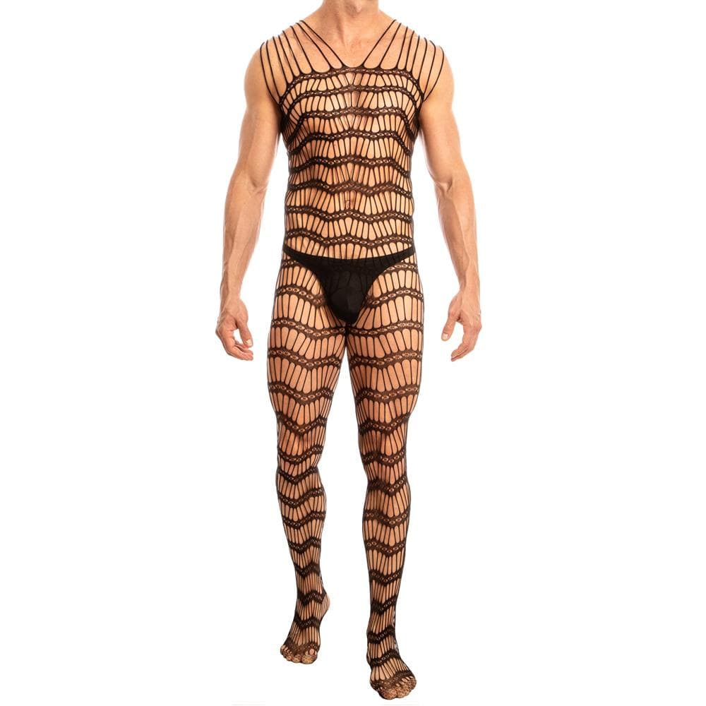 Secret Male SMC001 Bodystocking showcasing a stylish net and lace design, perfect for men looking for sensual and comfortable lingerie.