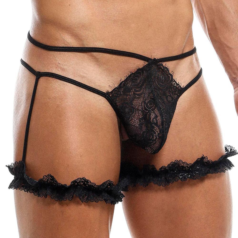 Secret Male SML010 Bawd G-String featuring a sexy lace design and supportive strings.