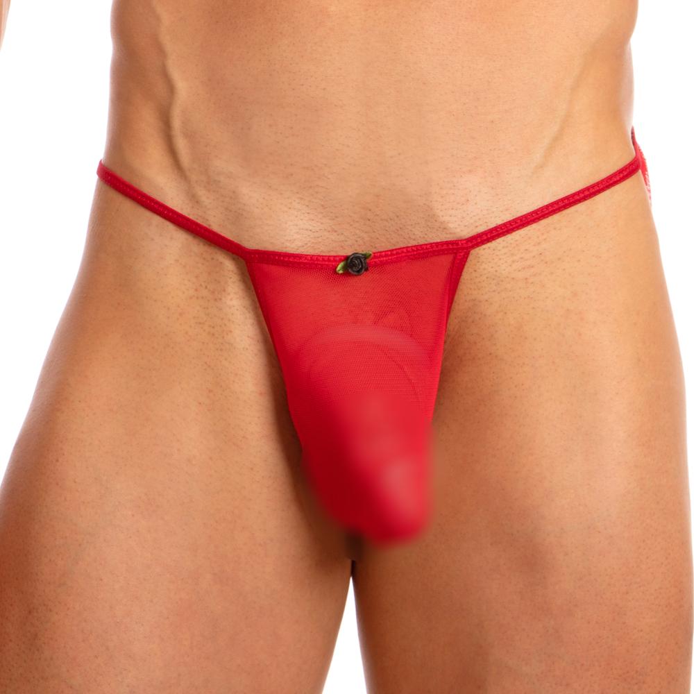 Secret Male Lunaria G-String featuring sheer fabric and lace design, perfect for comfort and seduction.