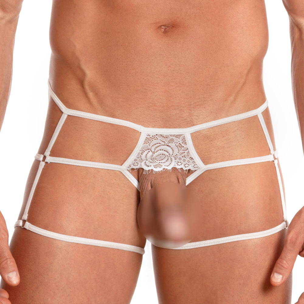 Secret Male SML016 Escort Garter Belt featuring a sleek design in polyamide-spandex blend, ideal for stylish outfits.