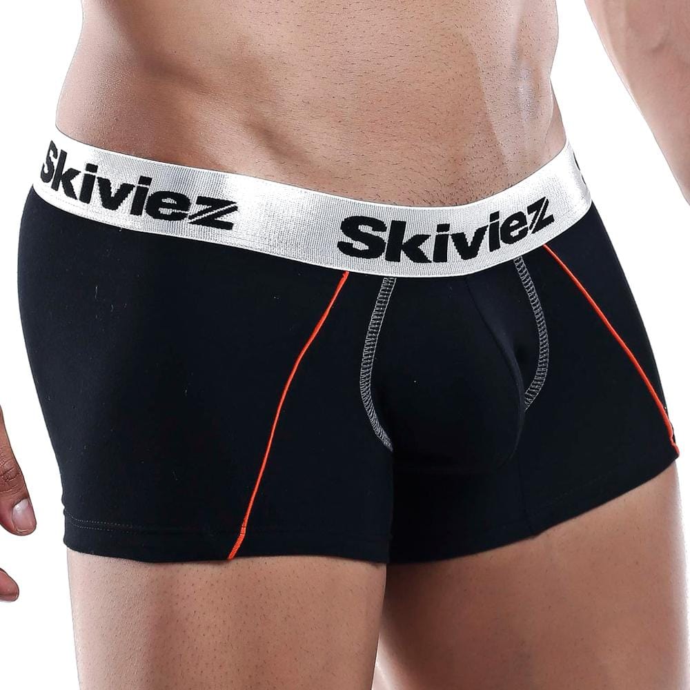 Skiviez SZG017 Boxer Trunk showcasing its soft fabric and full coverage design in an exotic texture.