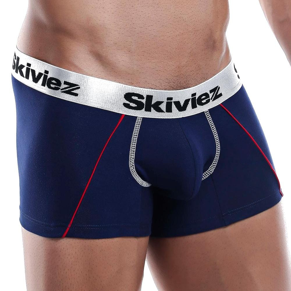 Skiviez SZG017 Boxer Trunk showcasing its soft fabric and full coverage design in an exotic texture.