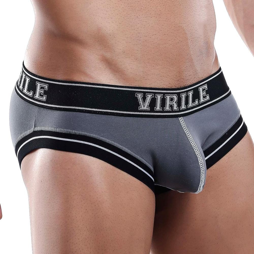 Virile VLH004 Brief for men, showcasing a designer style with a special front pouch and elastic waistband in vibrant colors.