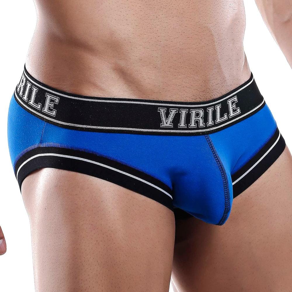 Virile VLH004 Brief for men, showcasing a designer style with a special front pouch and elastic waistband in vibrant colors.