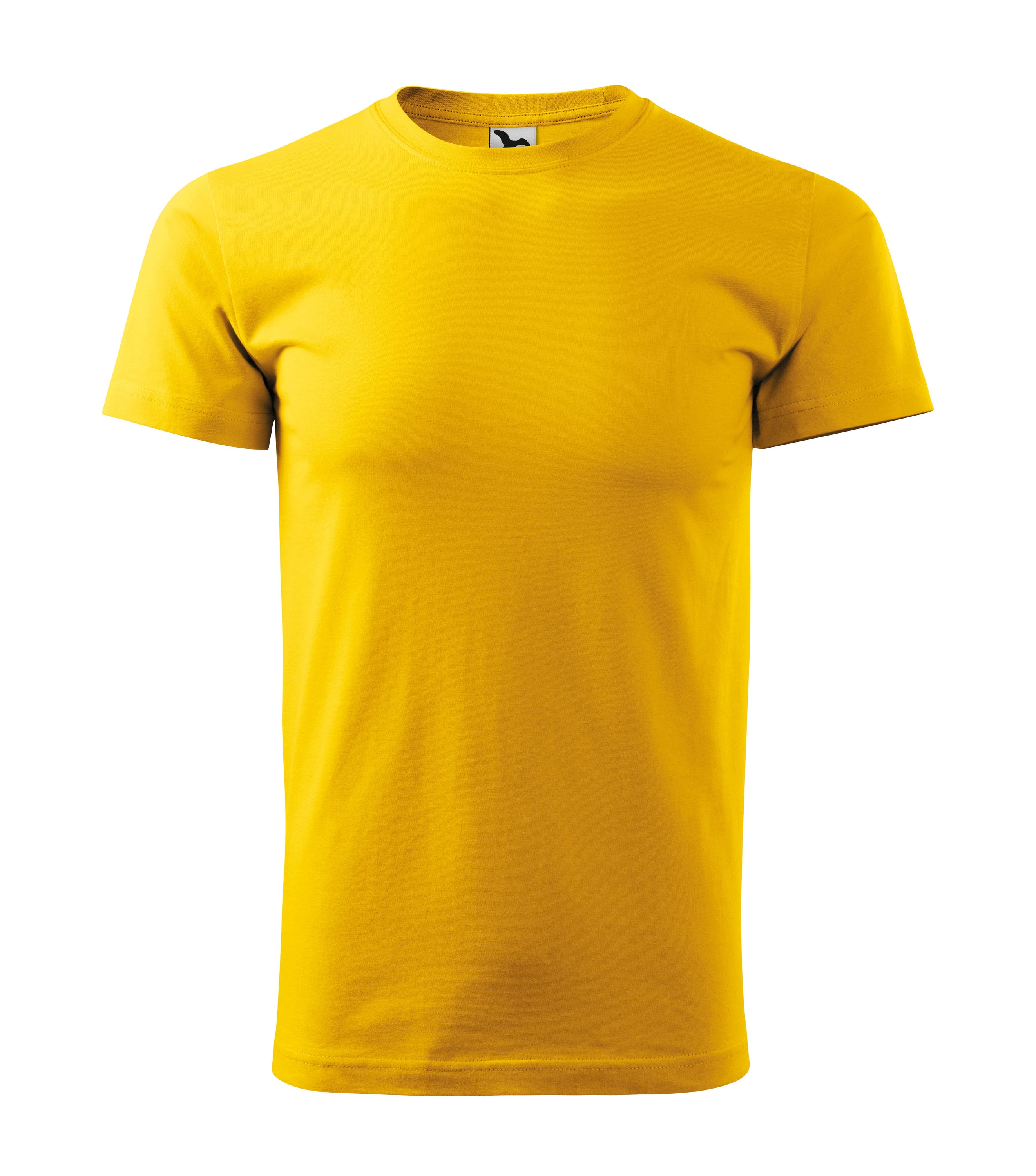 50 Basic T-Shirts in verschiedenen Farben, aus 100% Baumwolle, mit Druckoptionen und schmal geformtem Kragensaum.