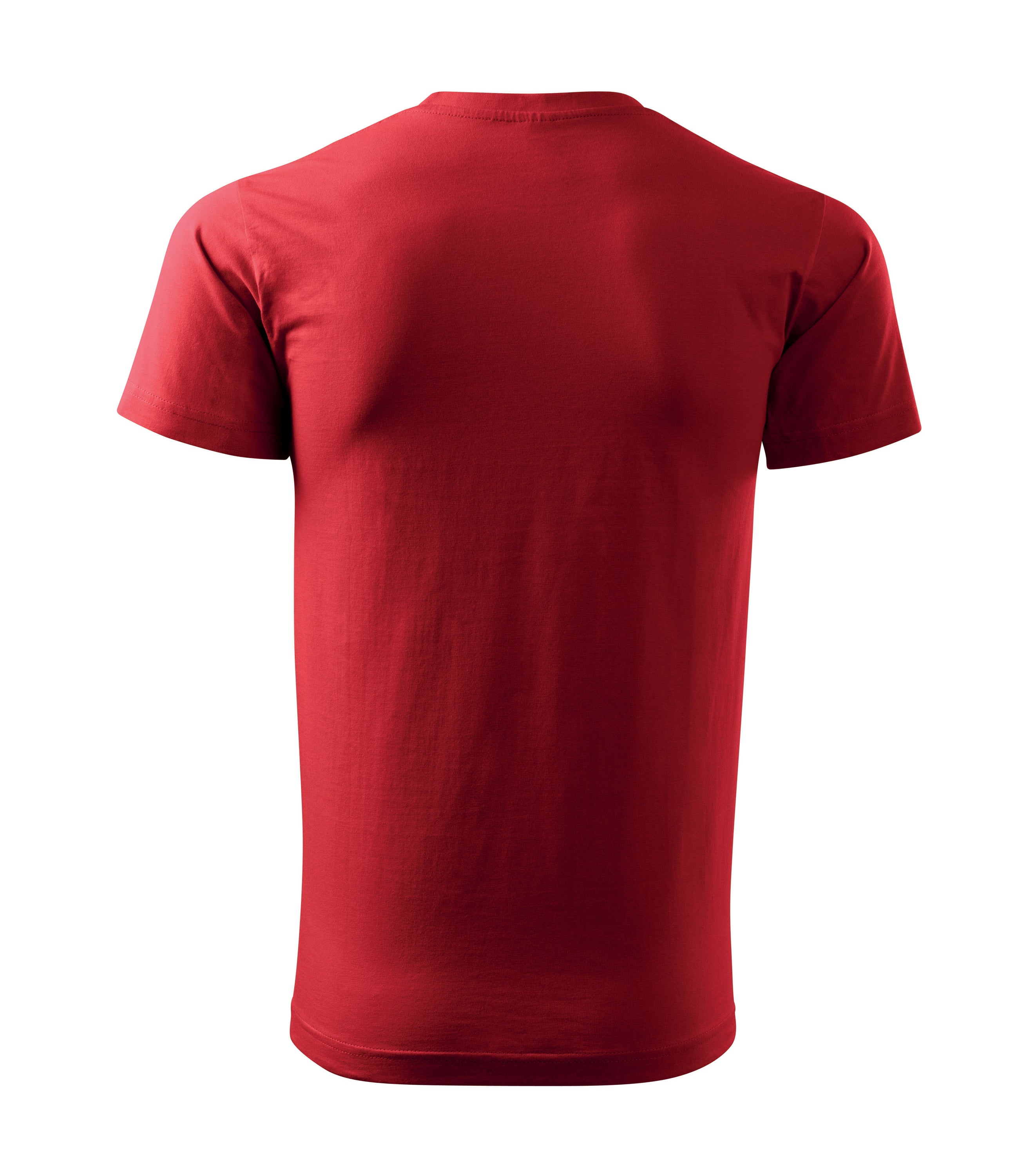 50 Basic T-Shirts in verschiedenen Farben, aus 100% Baumwolle, mit Druckoptionen und schmal geformtem Kragensaum.