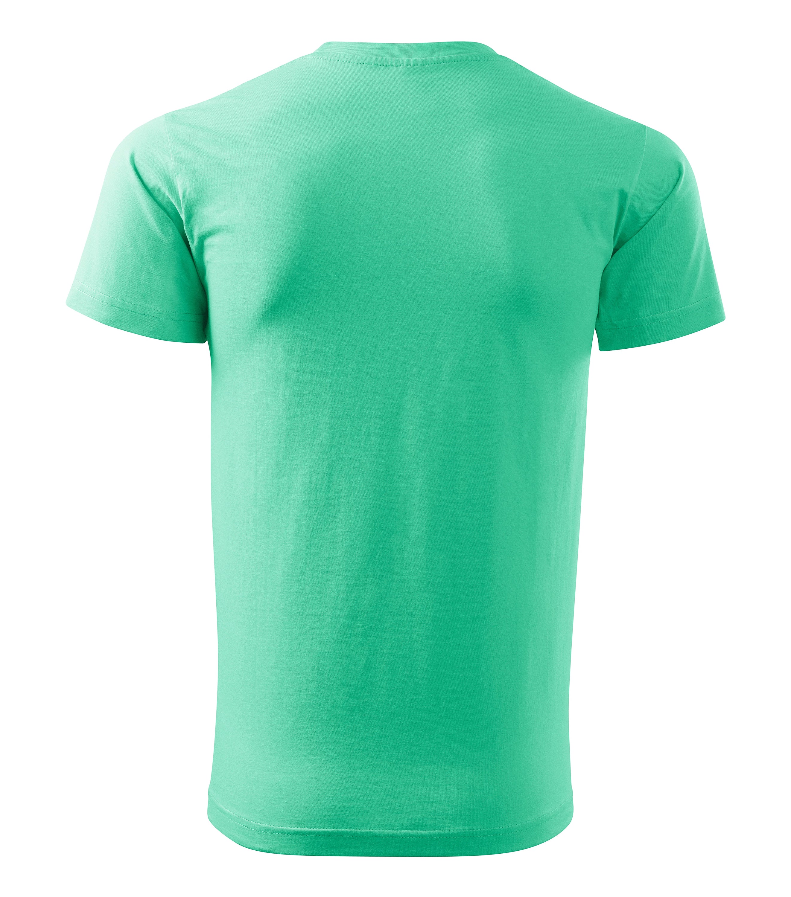 50 Basic T-Shirts in verschiedenen Farben, aus 100% Baumwolle, mit Druckoptionen und schmal geformtem Kragensaum.