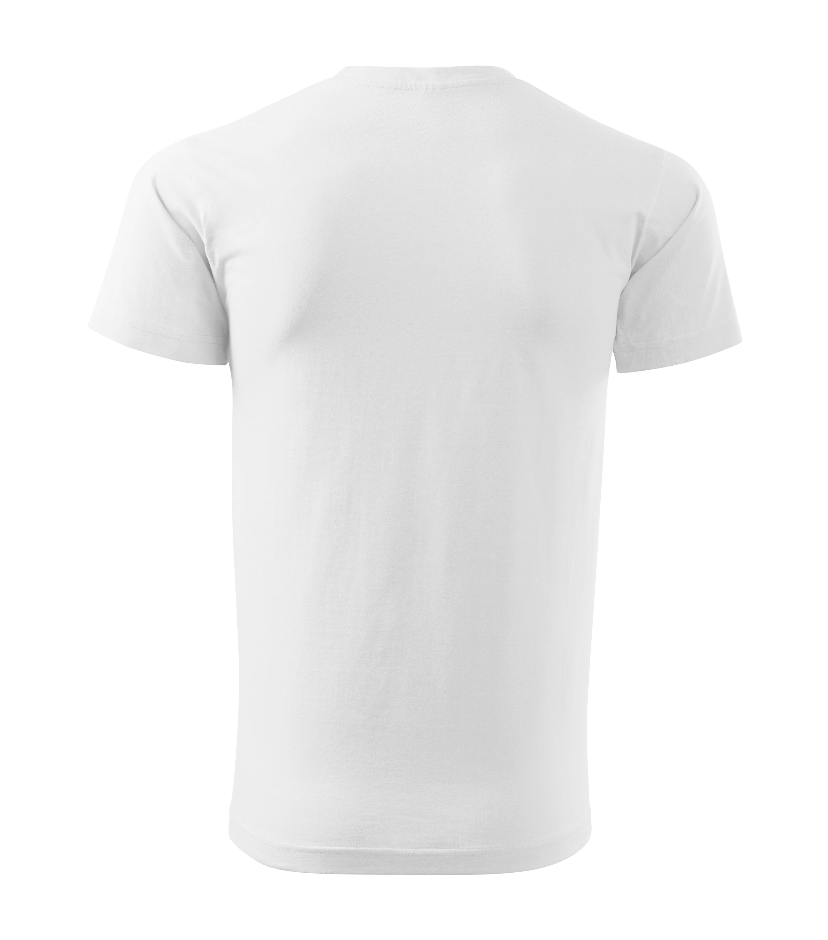 50 Basic T-Shirts in verschiedenen Farben, aus 100% Baumwolle, mit Druckoptionen und schmal geformtem Kragensaum.