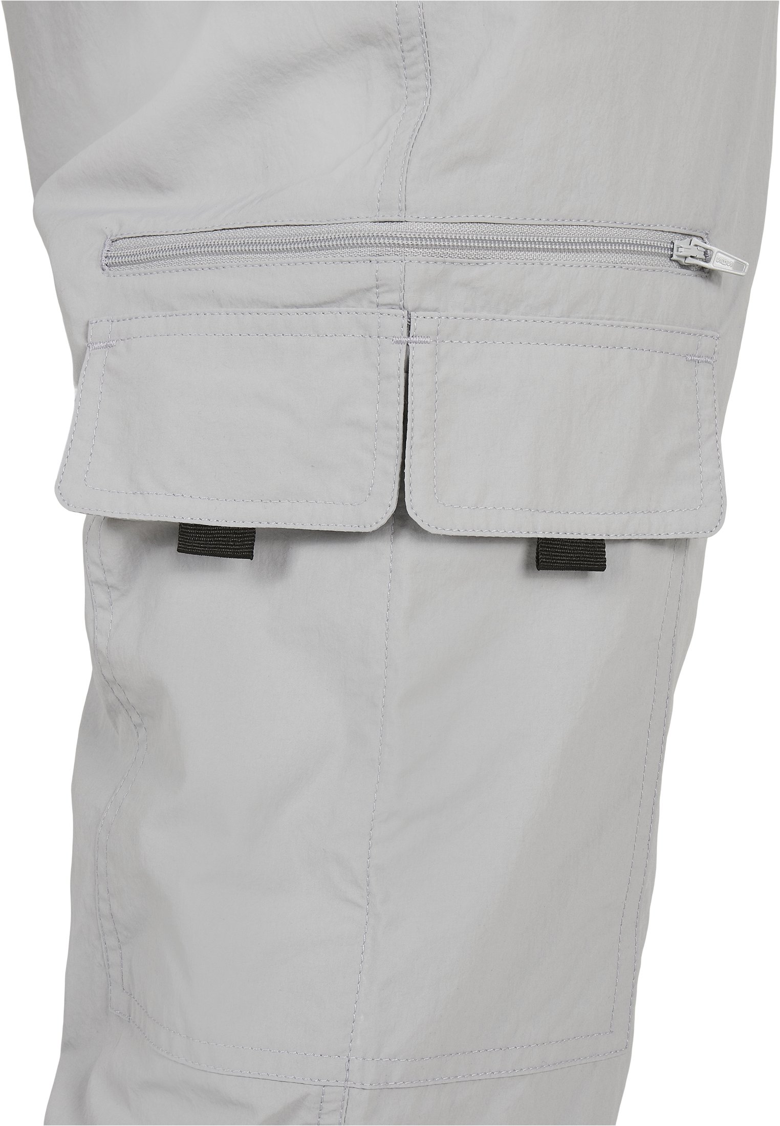 Men's adjustable nylon cargo pants featuring multiple pockets and a matching belt, perfect for summer wear.