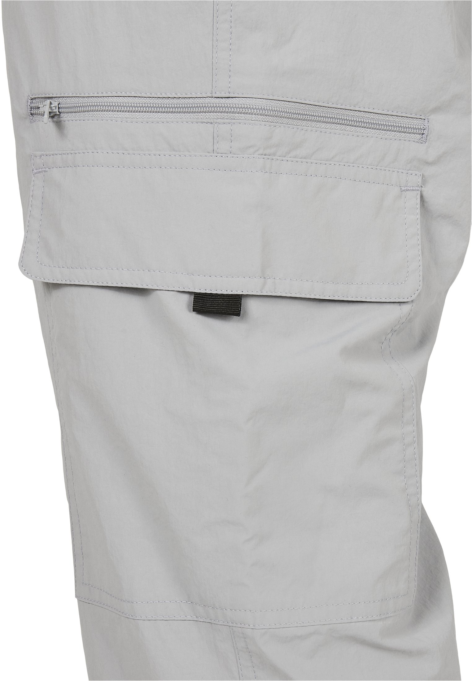 Men's adjustable nylon cargo pants featuring multiple pockets and a matching belt, perfect for summer wear.