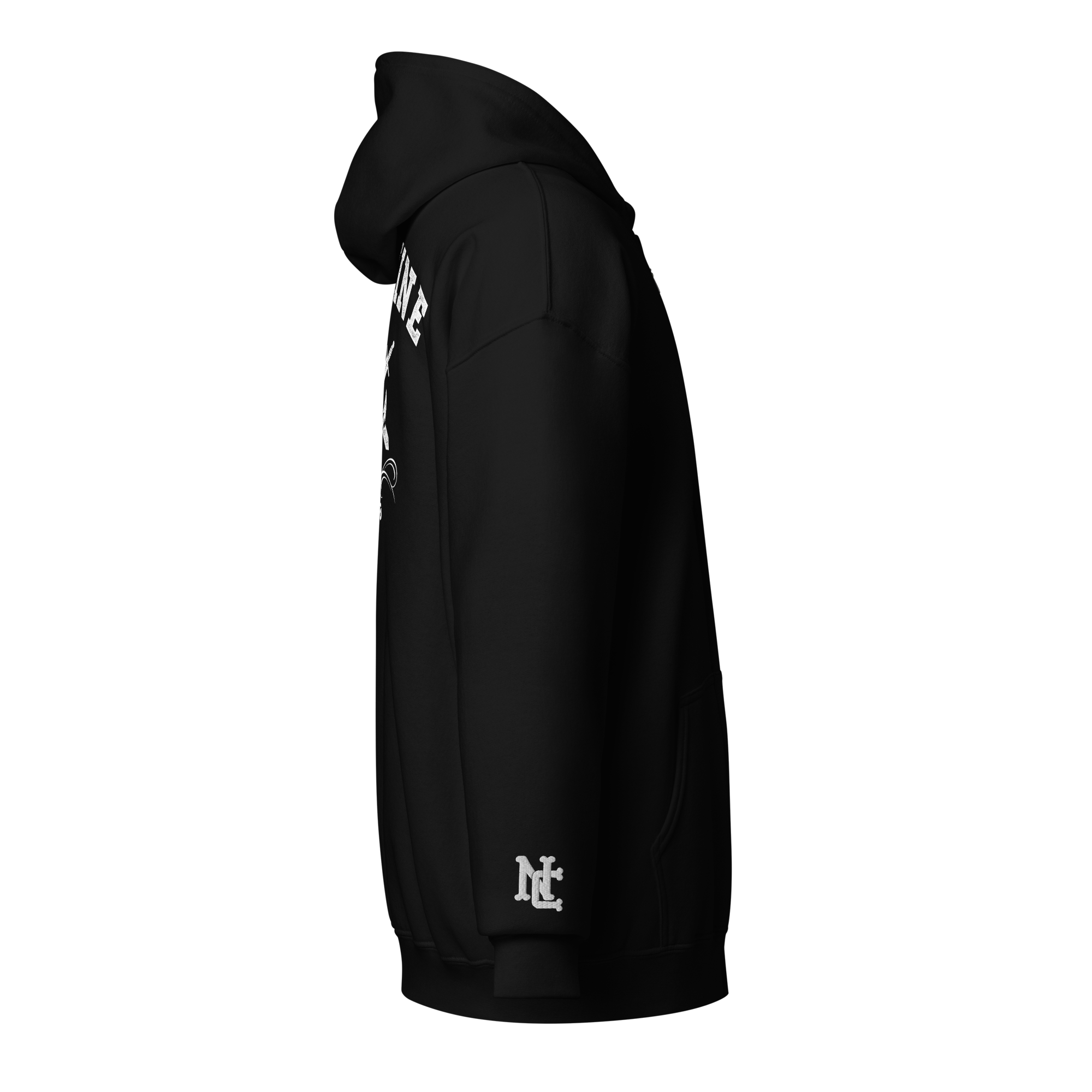 Anchor Heavy Blend Zip Hoodie featuring a large back print, embroidered logos, and a cozy fleece interior.