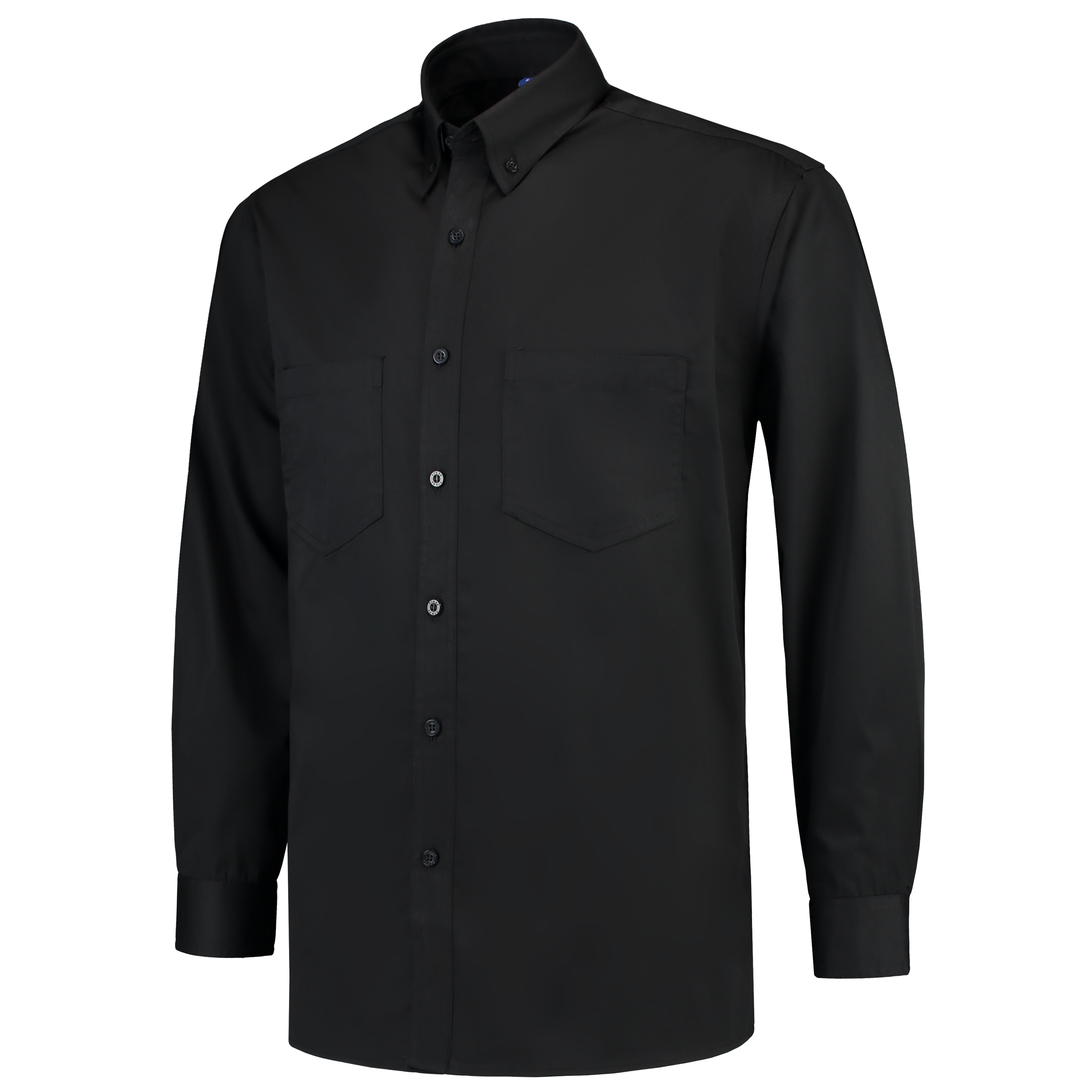 Langarm Arbeitshemd in klassischem Button-Down-Stil, aus 60% Baumwolle und 40% Polyester, in robuster Qualität.