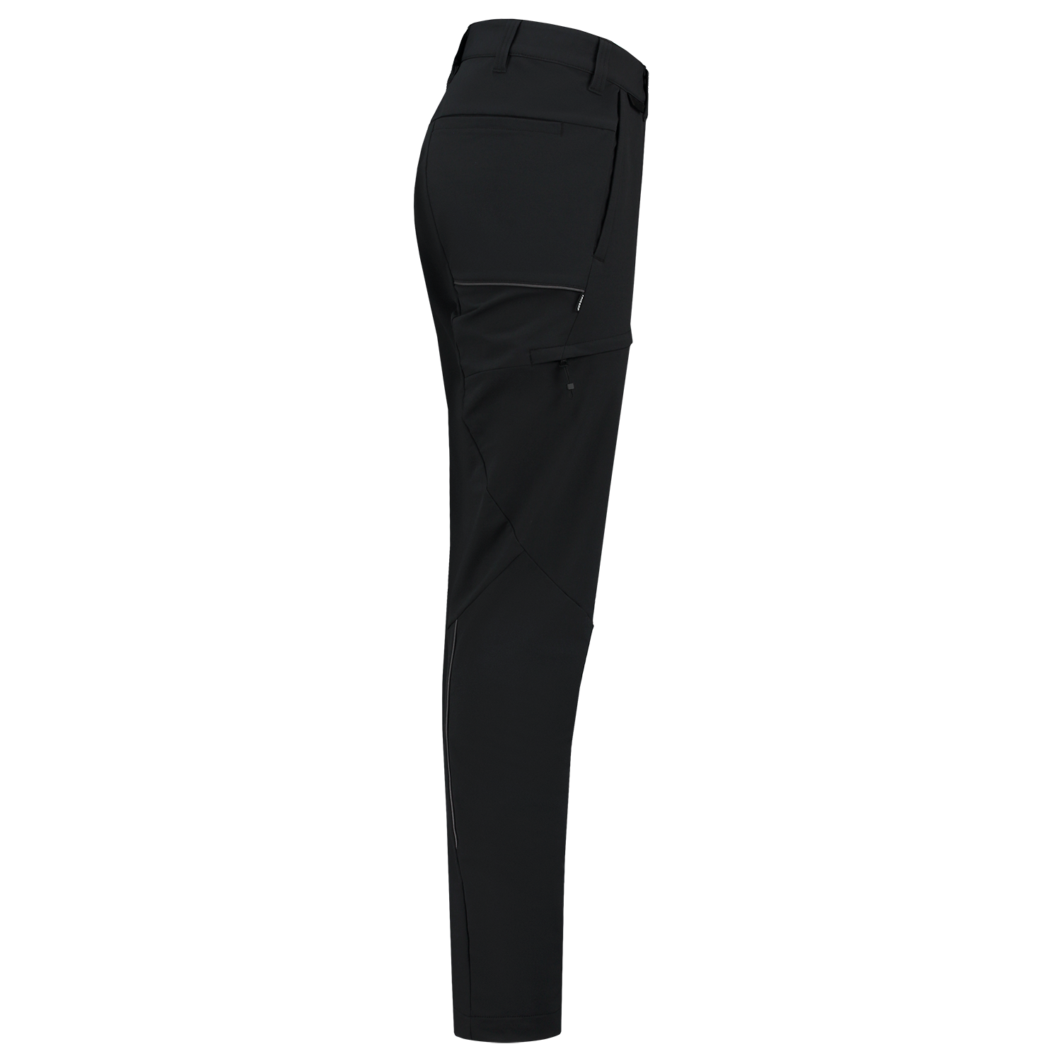 Arbeitshose Fitted Stretch RE 2050 in Ink und Black, gefertigt aus recyceltem Nylon mit reflektierenden Paspeln und praktischen Taschen.