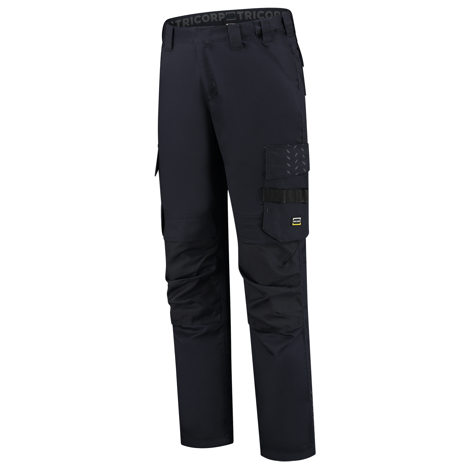 Arbeitshose Twill Cordura in verschiedenen Längen mit elastischem Bund und reflektierendem Aufdruck, ideal für Bau und Gartenbau.