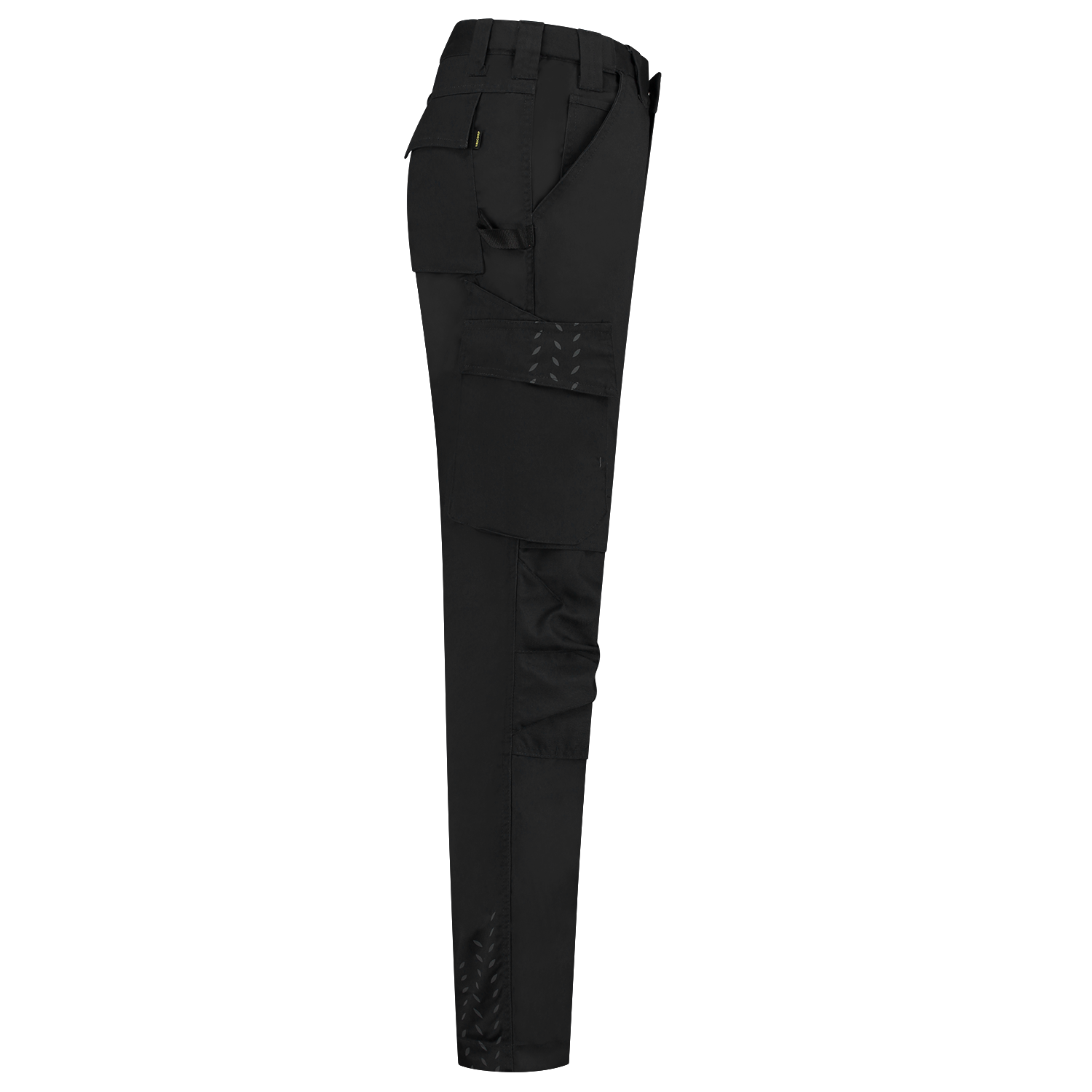 Arbeitshose Twill Cordura in verschiedenen Längen mit elastischem Bund und reflektierendem Aufdruck, ideal für Bau und Gartenbau.