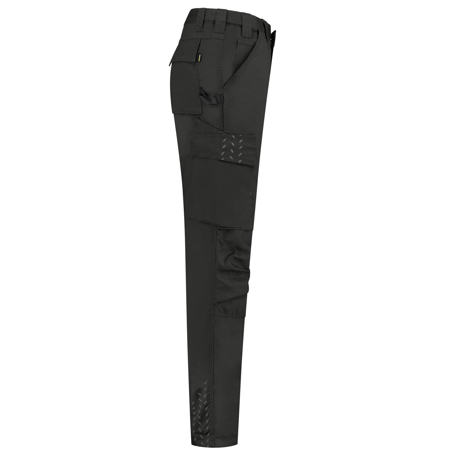 Arbeitshose Twill Cordura in verschiedenen Längen mit elastischem Bund und reflektierendem Aufdruck, ideal für Bau und Gartenbau.