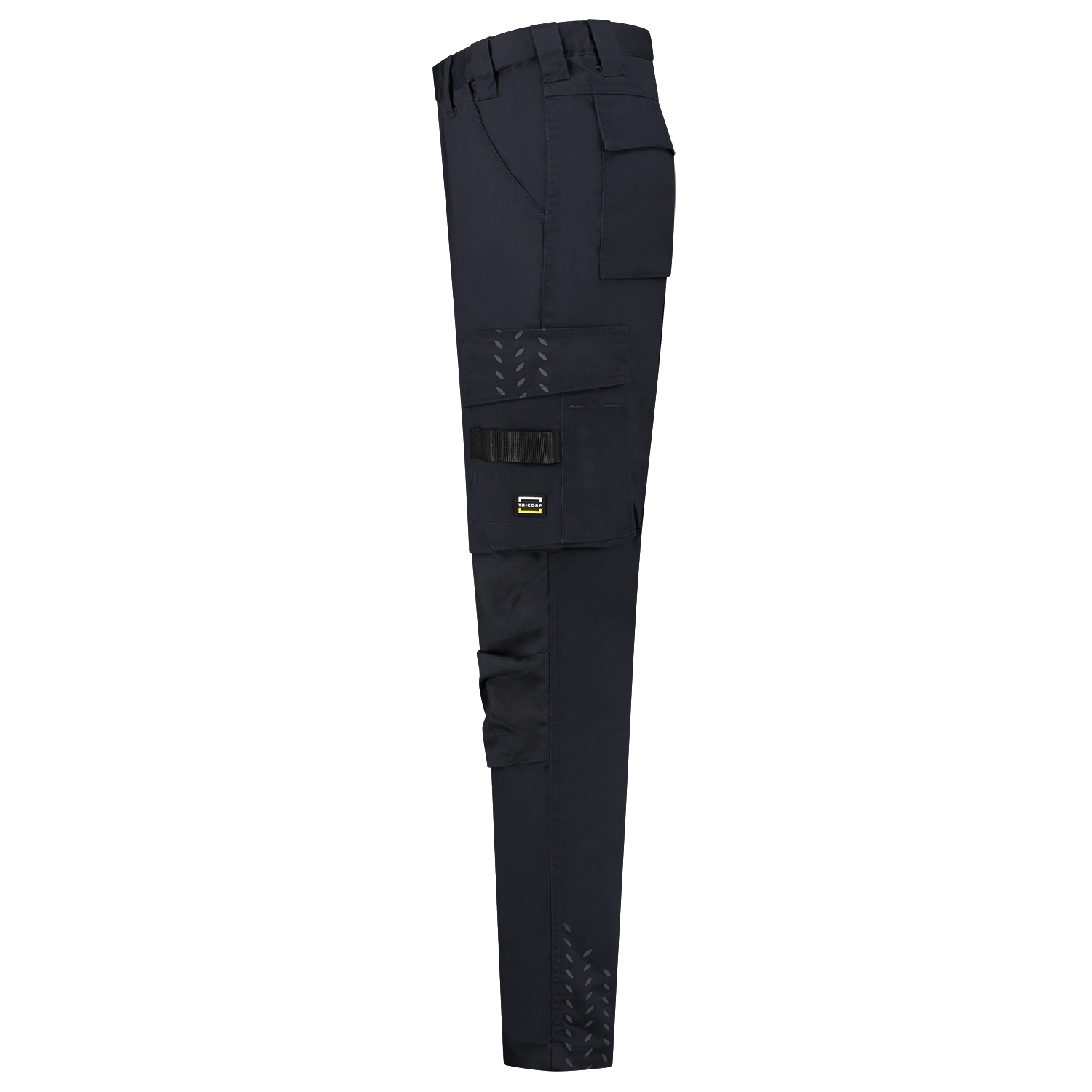 Arbeitshose Twill Cordura in verschiedenen Längen mit elastischem Bund und reflektierendem Aufdruck, ideal für Bau und Gartenbau.