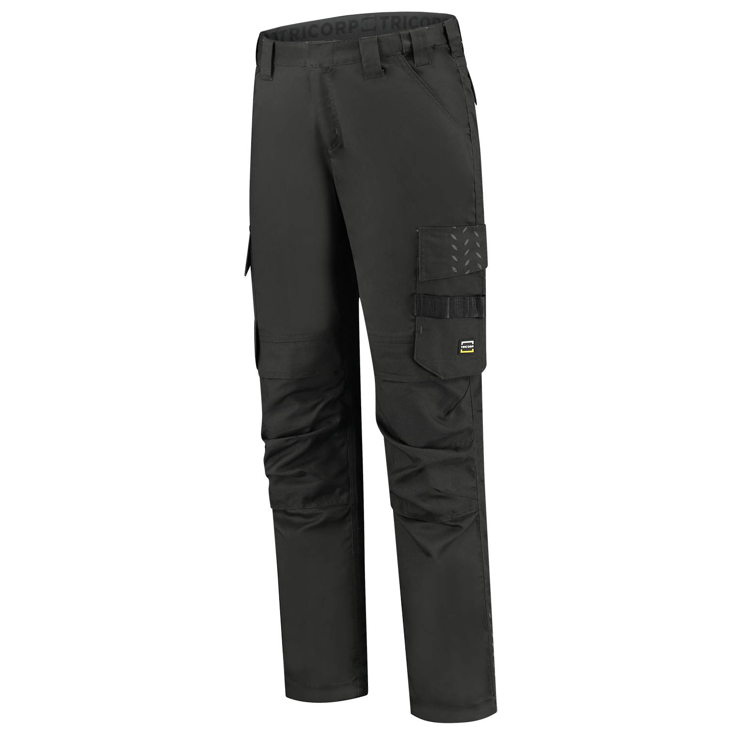 Arbeitshose Twill Cordura in verschiedenen Längen mit elastischem Bund und reflektierendem Aufdruck, ideal für Bau und Gartenbau.