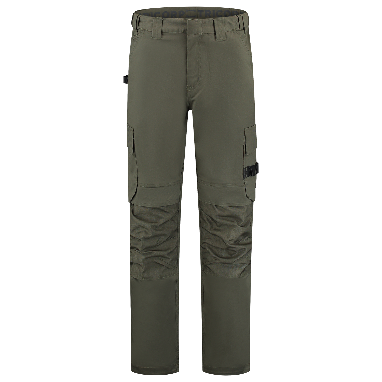 Arbeitshose Twill Cordura in verschiedenen Längen mit elastischem Bund und reflektierendem Aufdruck, ideal für Bau und Gartenbau.