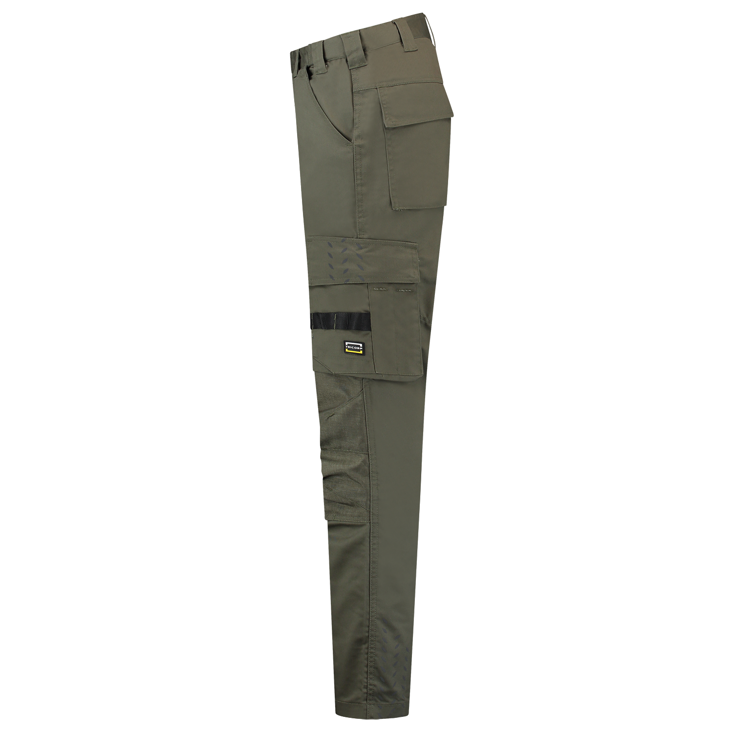 Arbeitshose Twill Cordura in verschiedenen Längen mit elastischem Bund und reflektierendem Aufdruck, ideal für Bau und Gartenbau.