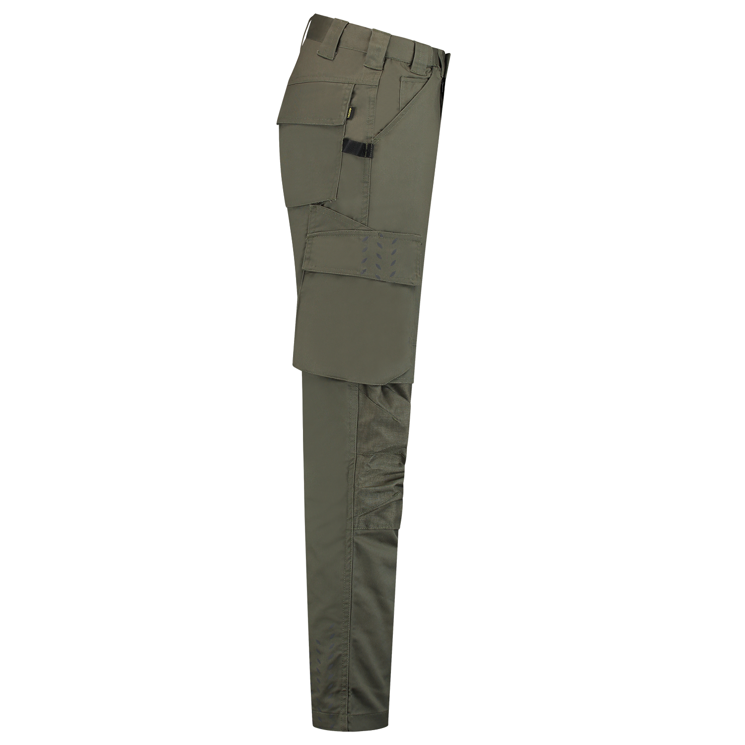 Arbeitshose Twill Cordura in verschiedenen Längen mit elastischem Bund und reflektierendem Aufdruck, ideal für Bau und Gartenbau.