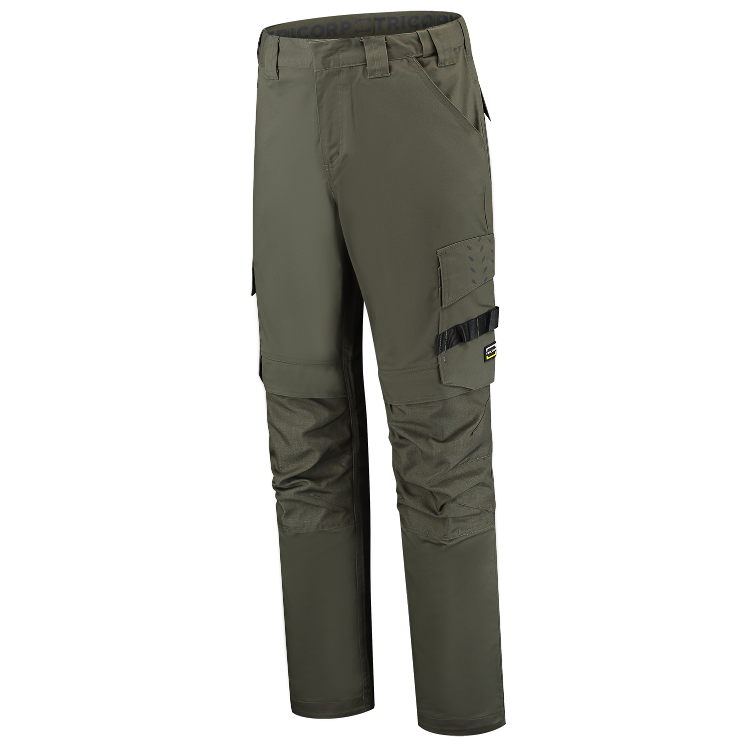 Arbeitshose Twill Cordura in verschiedenen Längen mit elastischem Bund und reflektierendem Aufdruck, ideal für Bau und Gartenbau.