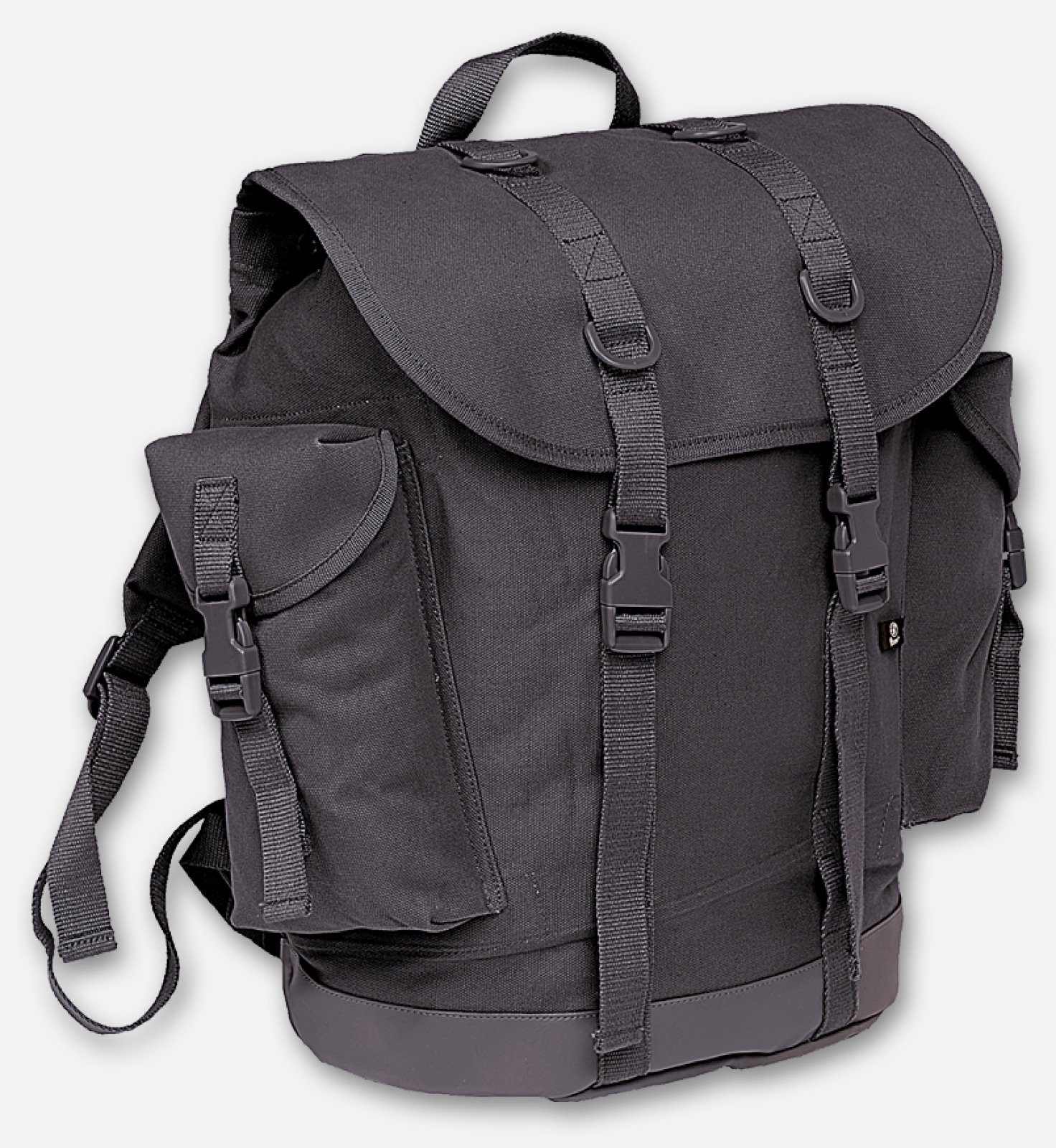 Armed Forces Hunter Backpack featuring padded straps, imitation leather accents, and multiple pockets, ideal for outdoor adventures.