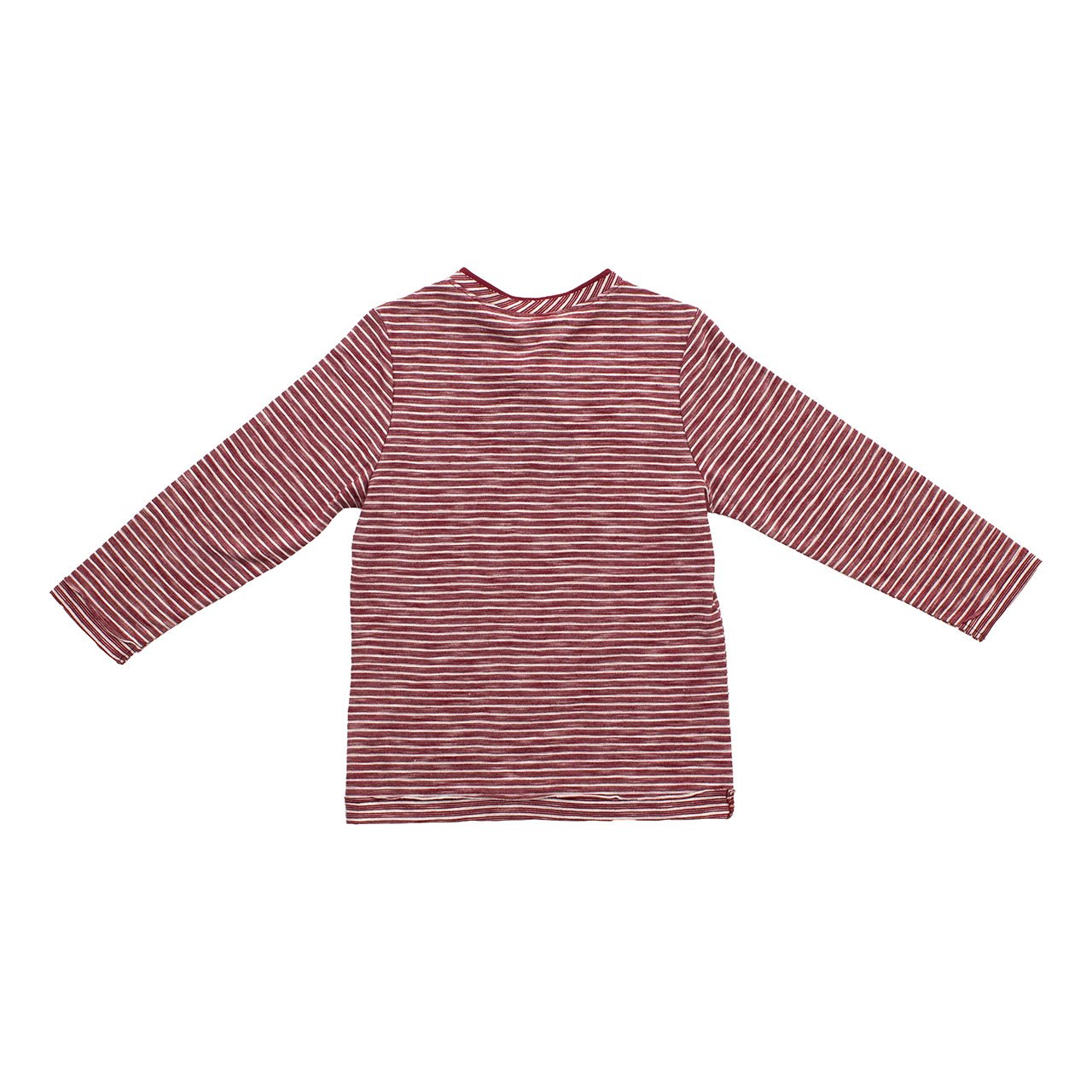 A stylish long sleeve Arthur Henley Baby Tee in sophisticated colors, designed for comfort and eco-friendly production.