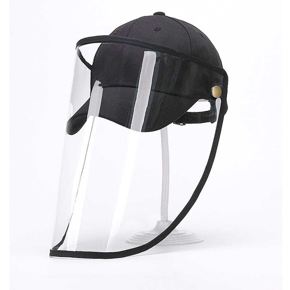 Baseball cap with detachable front panel, showcasing its unique design and protective features for outdoor activities.