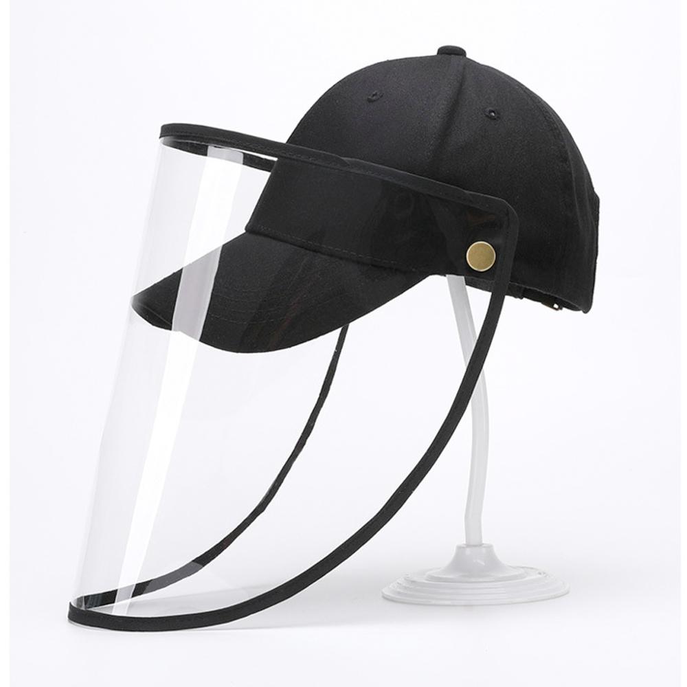 Baseball cap with detachable front panel, showcasing its unique design and protective features for outdoor activities.