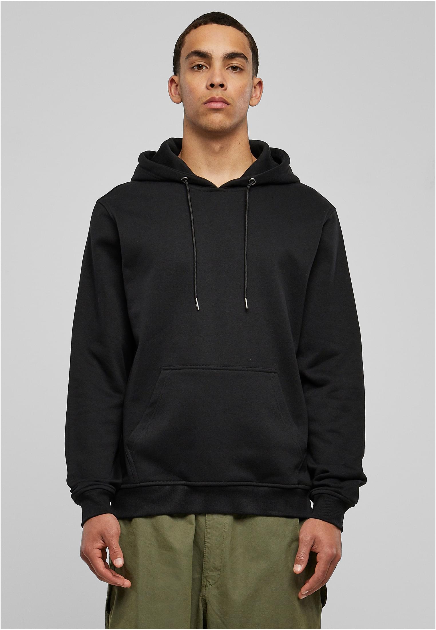 Basic Terry Hoodie in soft terry fabric, featuring a classic cut, ribbed cuffs, tonal strings, and a kangaroo pocket.