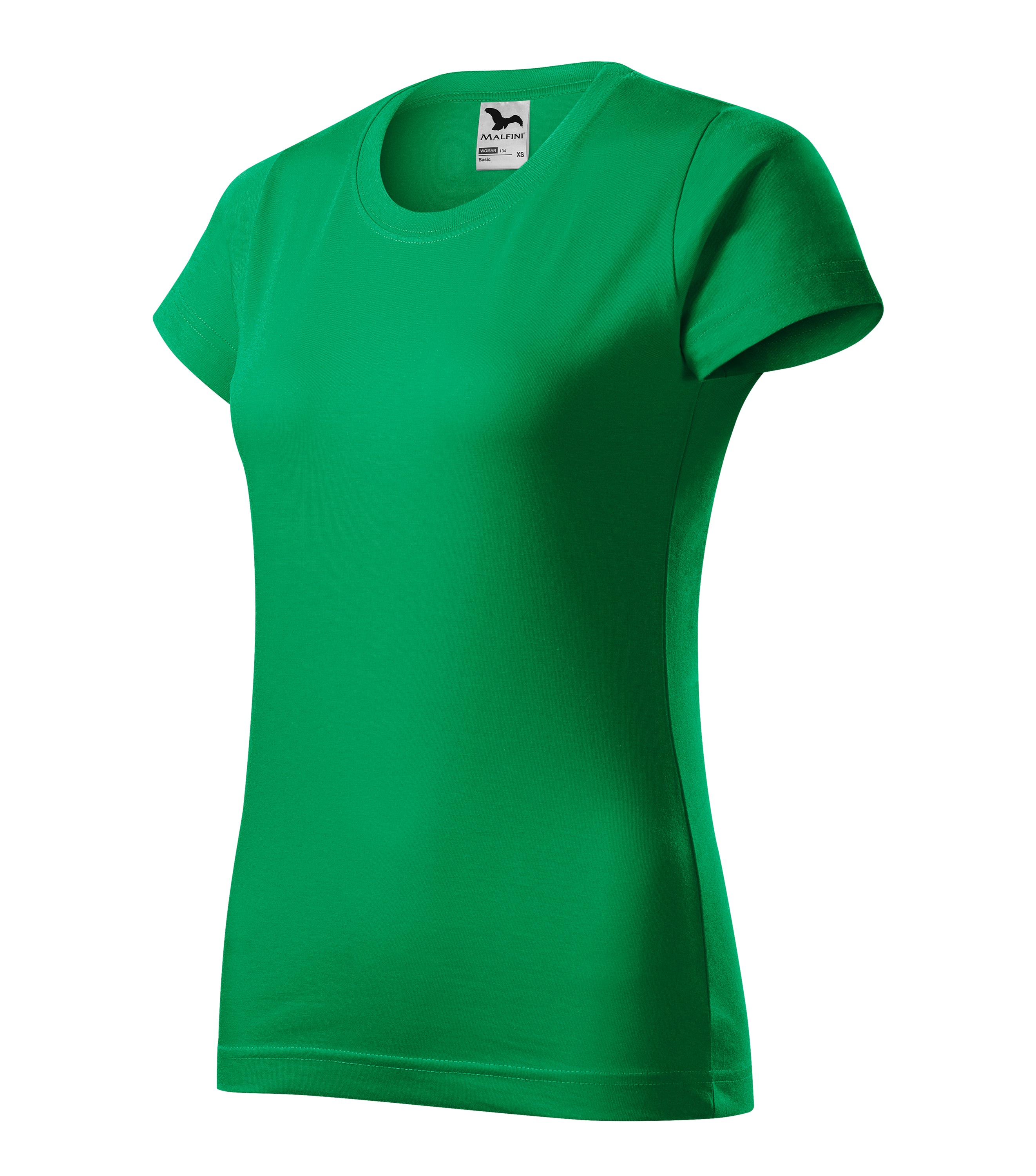 Basic T-shirt made of 100% cotton, featuring a fitted design and ribbed neckline.