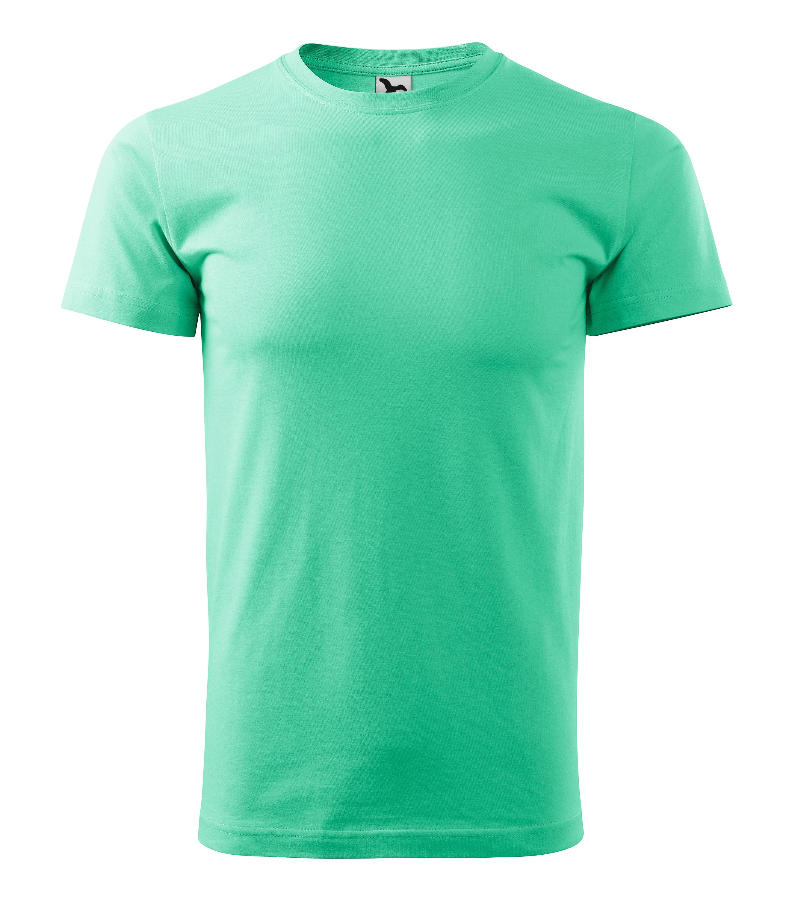 Basic T-shirt made of 100% cotton, featuring a fitted design and ribbed neckline.