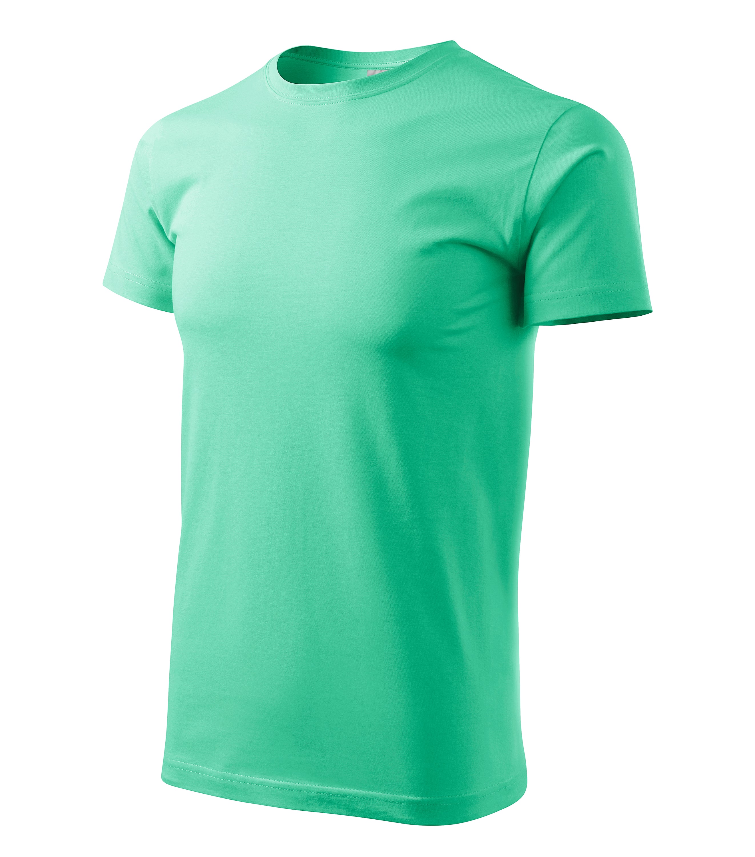 Basic T-shirt made of 100% cotton, featuring a fitted design and ribbed neckline.