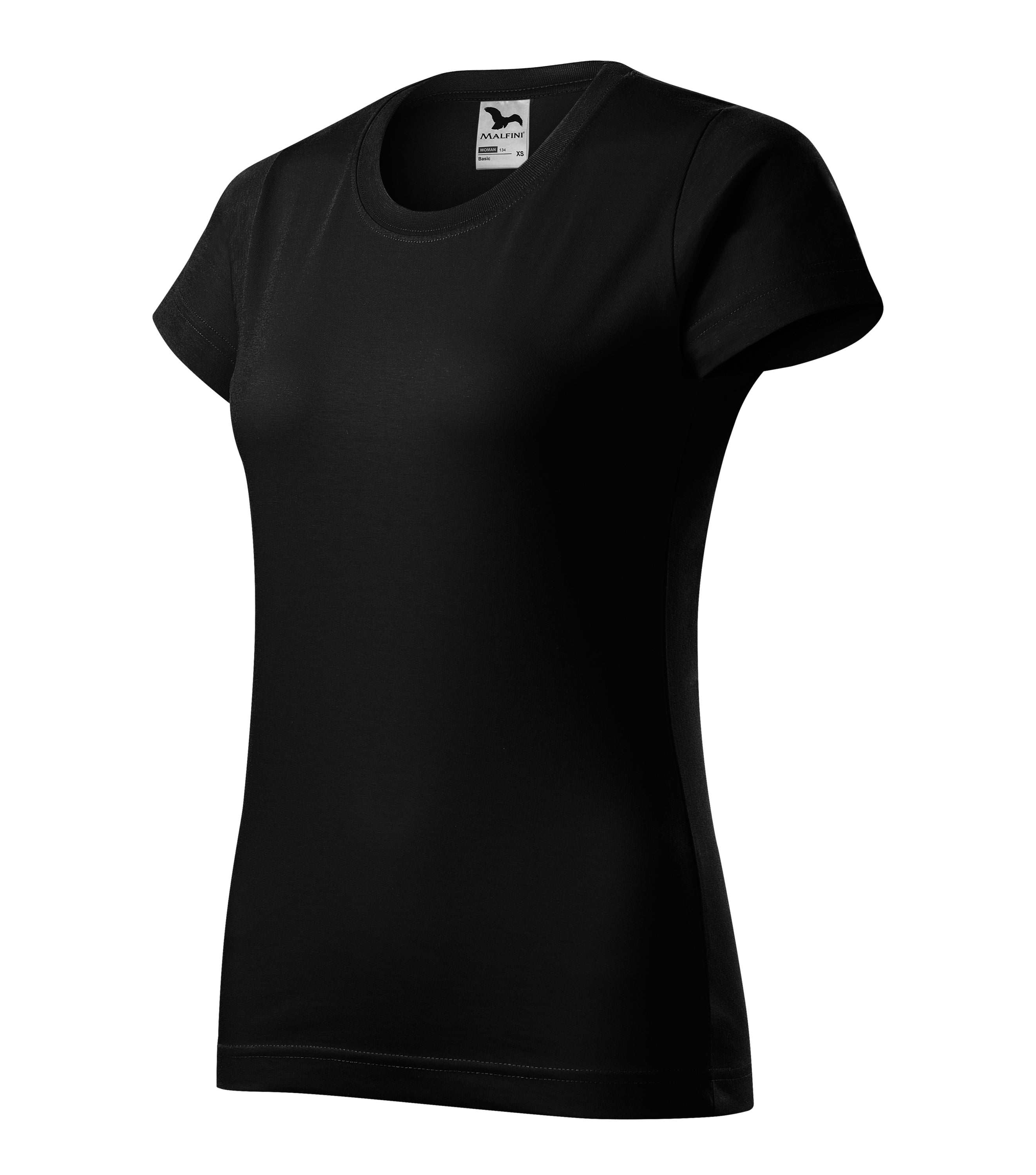 Basic T-shirt made of 100% cotton, featuring a fitted design and ribbed neckline.