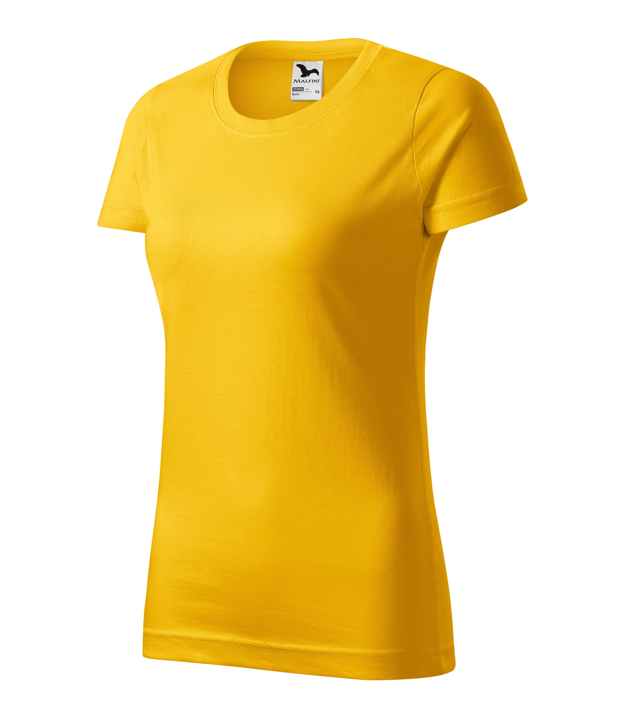 Basic T-shirt Label-Free in a neutral color, showcasing its label-free design and slim ribbed collar.