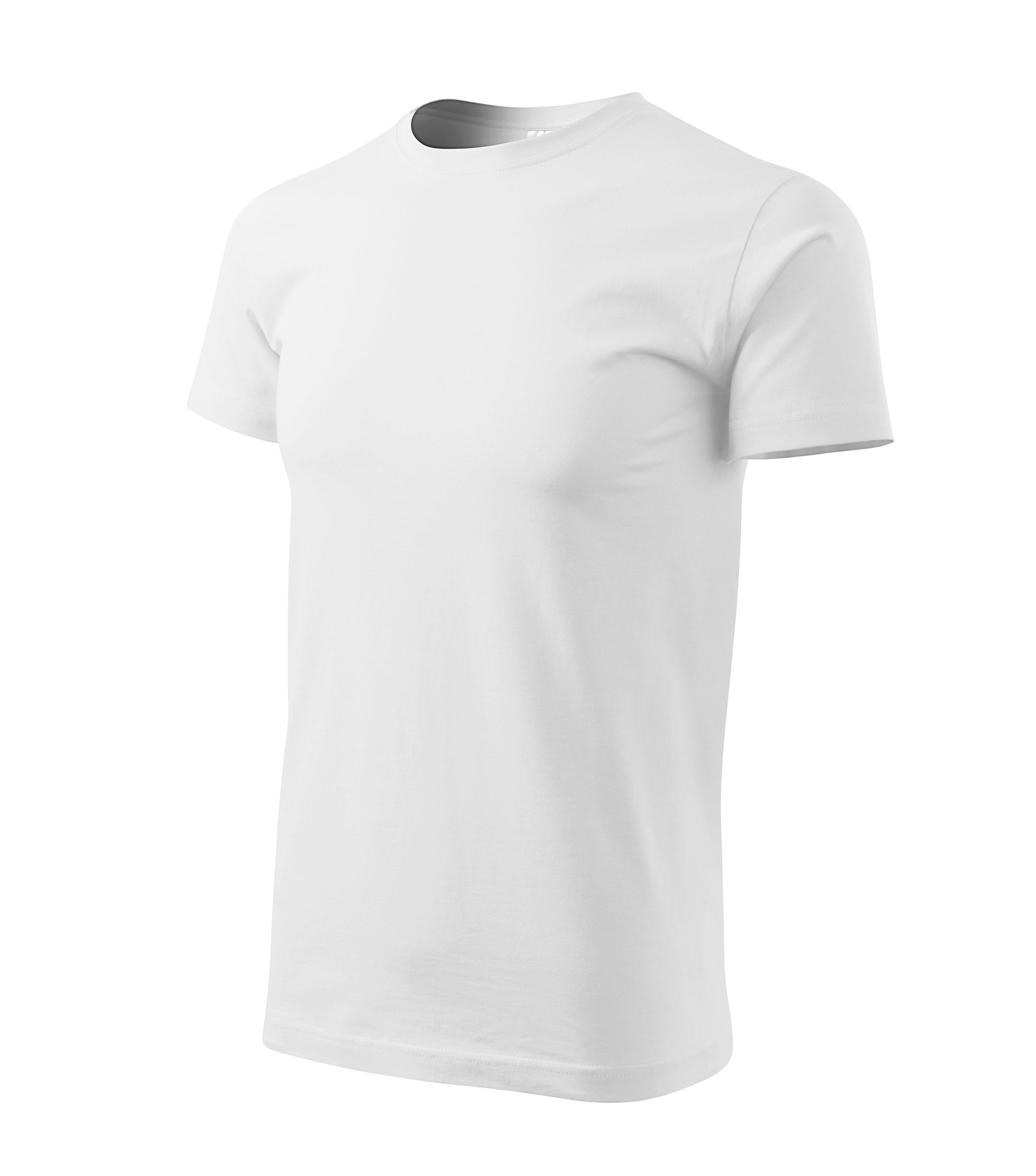 Basic T-shirt Label-Free in a neutral color, showcasing its label-free design and slim ribbed collar.