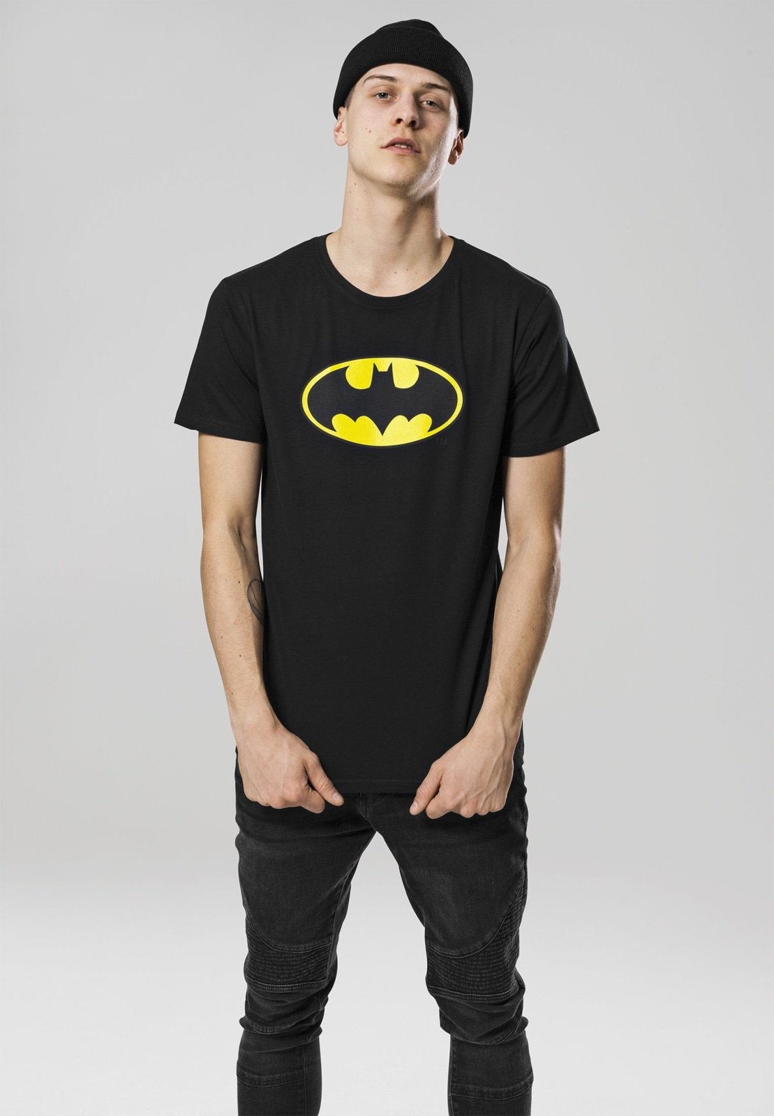 Batman Big Logo T-Shirt featuring a bold logo on a soft cotton fabric, perfect for fans of the superhero.