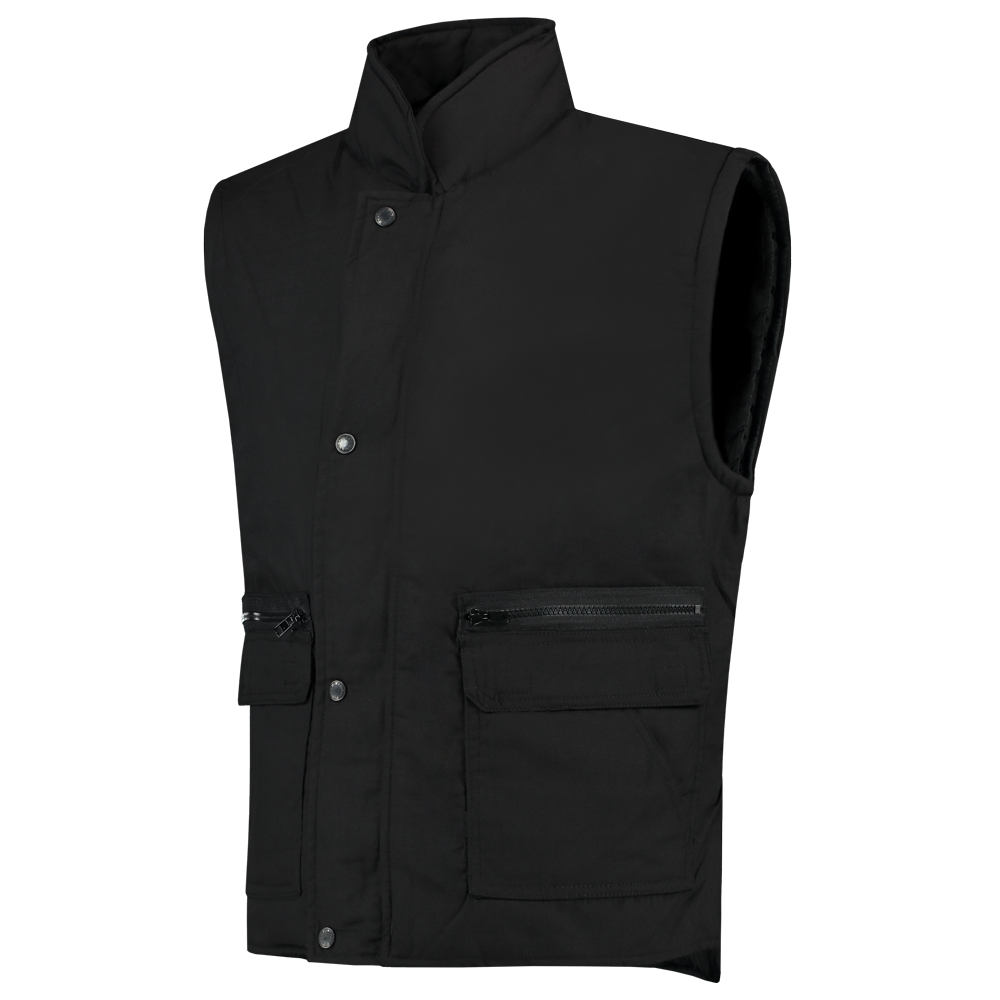 Ein stilvoller Bodywarmer mit verbessertem Schnitt, langer Rückseite und mehreren Taschen für Stauraum.