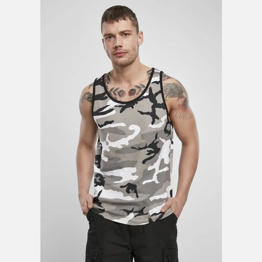 Brandit Tank Top made from 100% cotton, featuring a classic design suitable for casual wear.