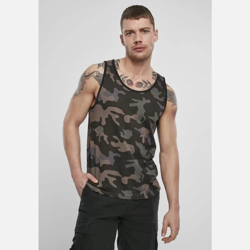 Brandit Tank Top made from 100% cotton, featuring a classic design suitable for casual wear.