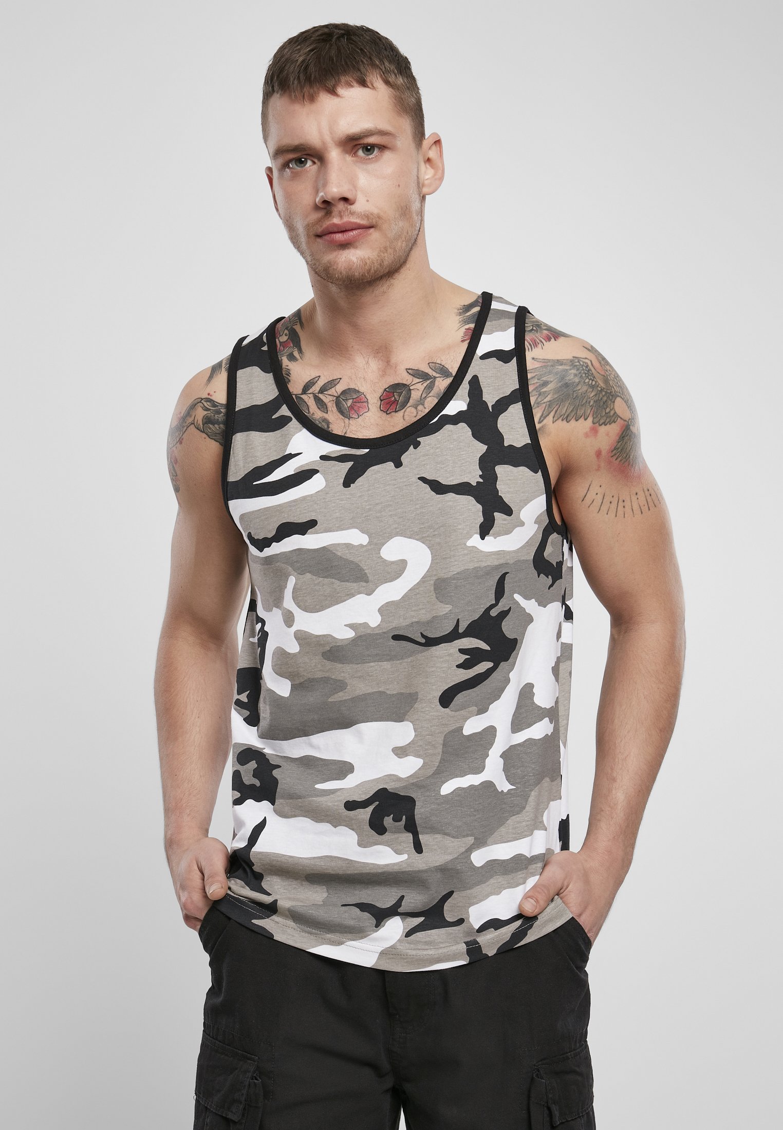 Brandit Tank Top made from 100% cotton, featuring a classic design suitable for casual wear.